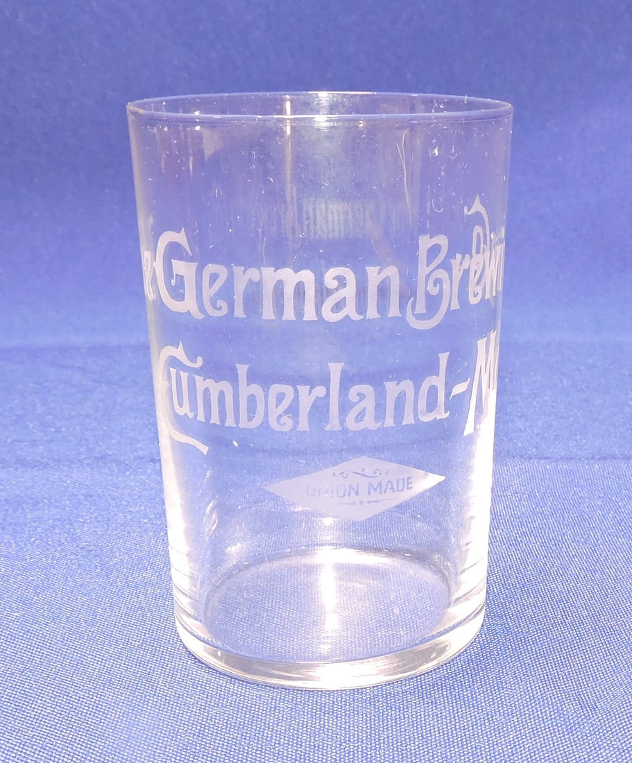 Pre-Prohibition etched beer glass, (1 of 1)