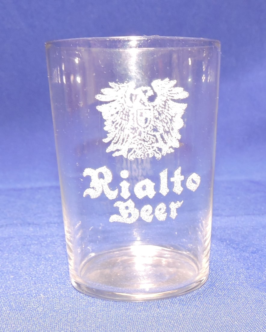 Pre-Prohibition etched beer glass, (1 of 1)