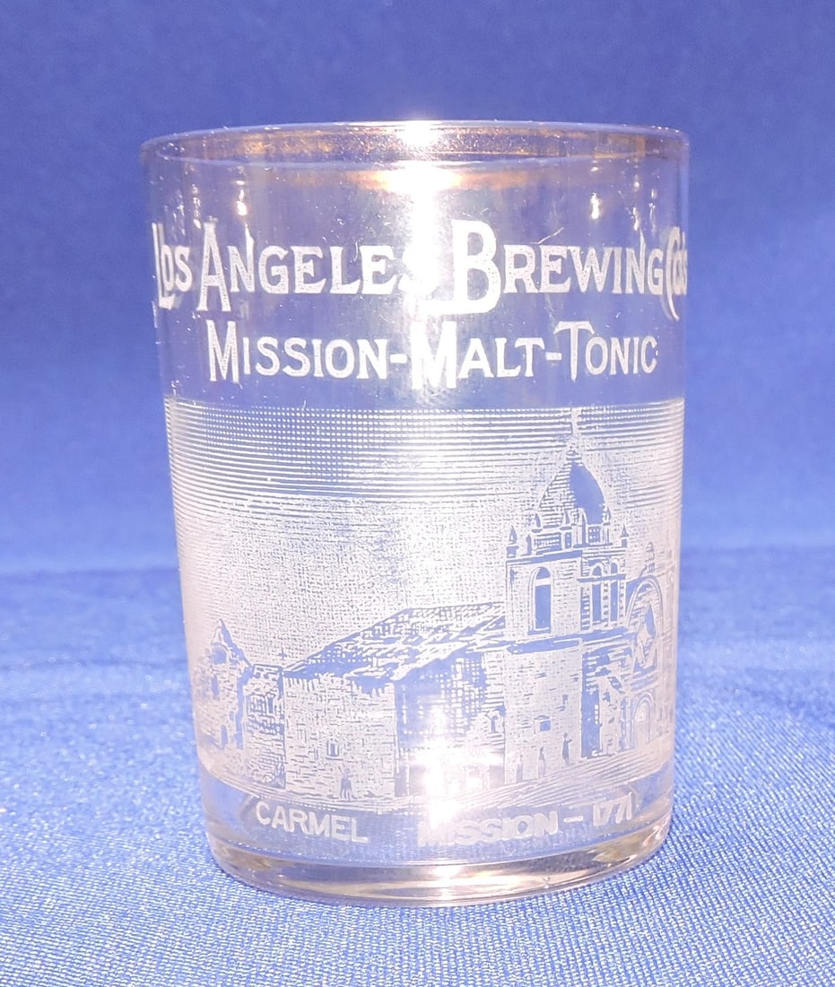 Pre-Prohibition etched beer glass, (1 of 1)