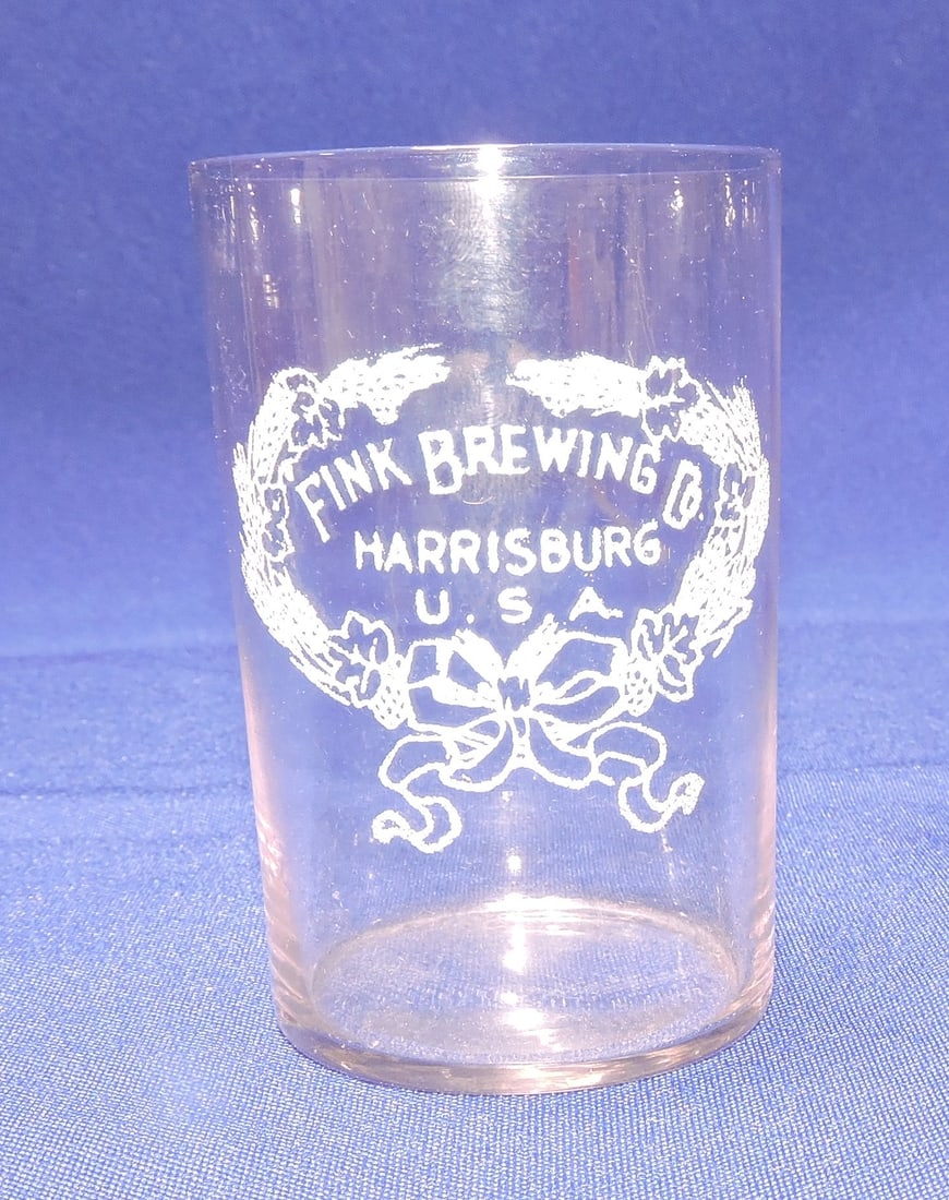 Pre-Prohibition etched beer glass, (1 of 1)