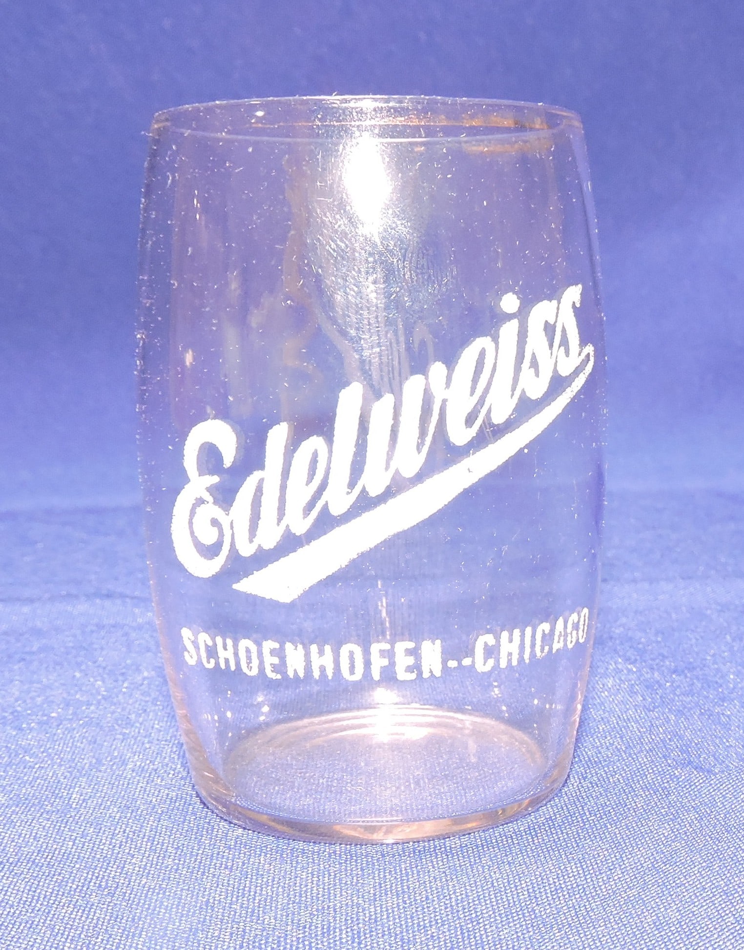 Pre-Prohibition etched beer glass, (1 of 1)