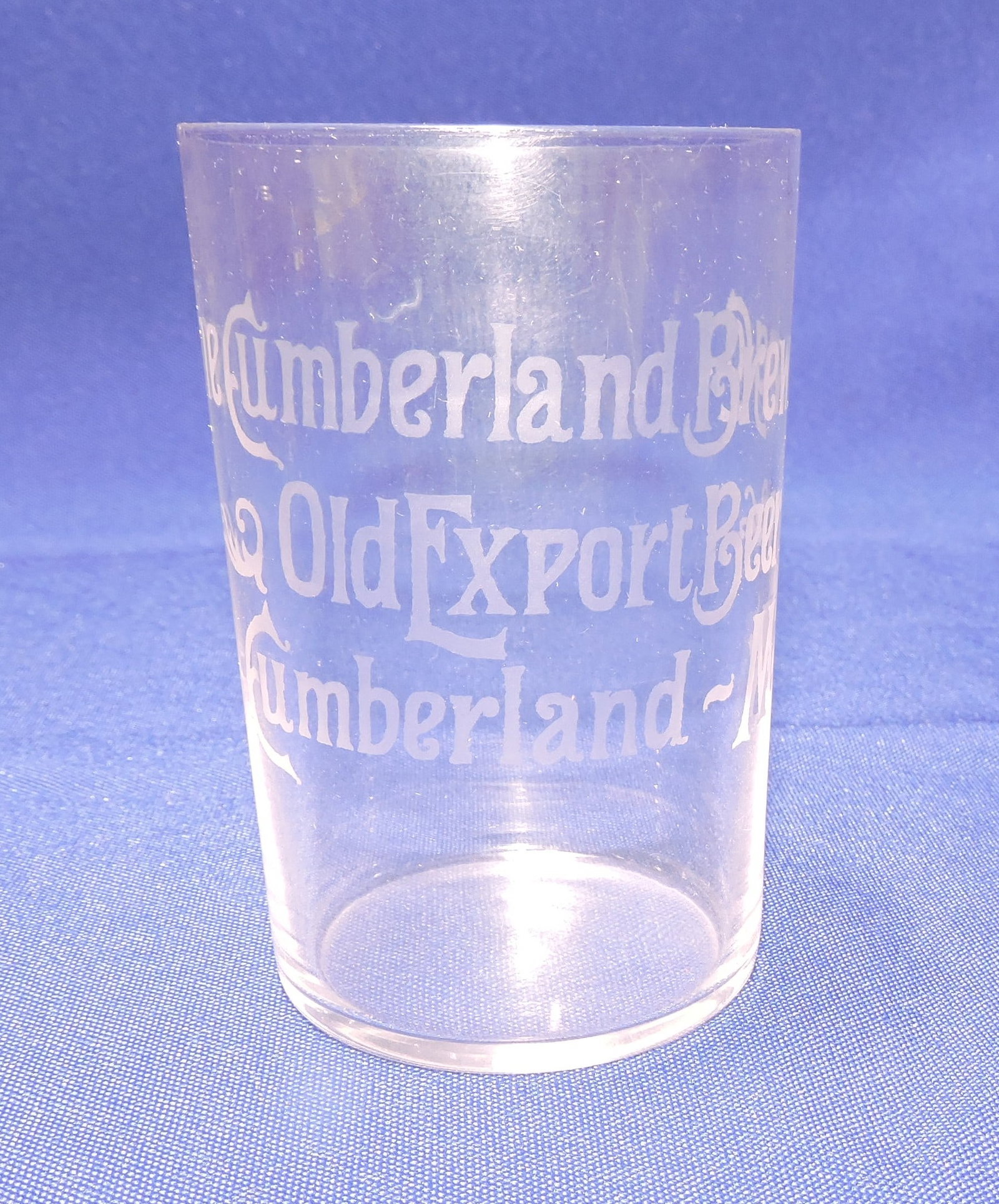 Pre-Prohibition etched beer glass, (1 of 1)