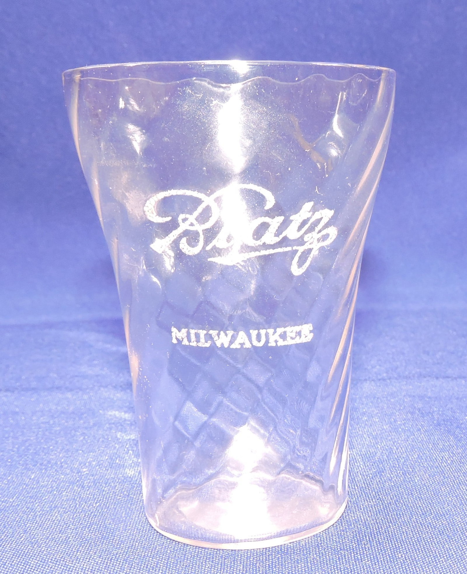 Pre-Prohibition etched beer glass, (1 of 1)