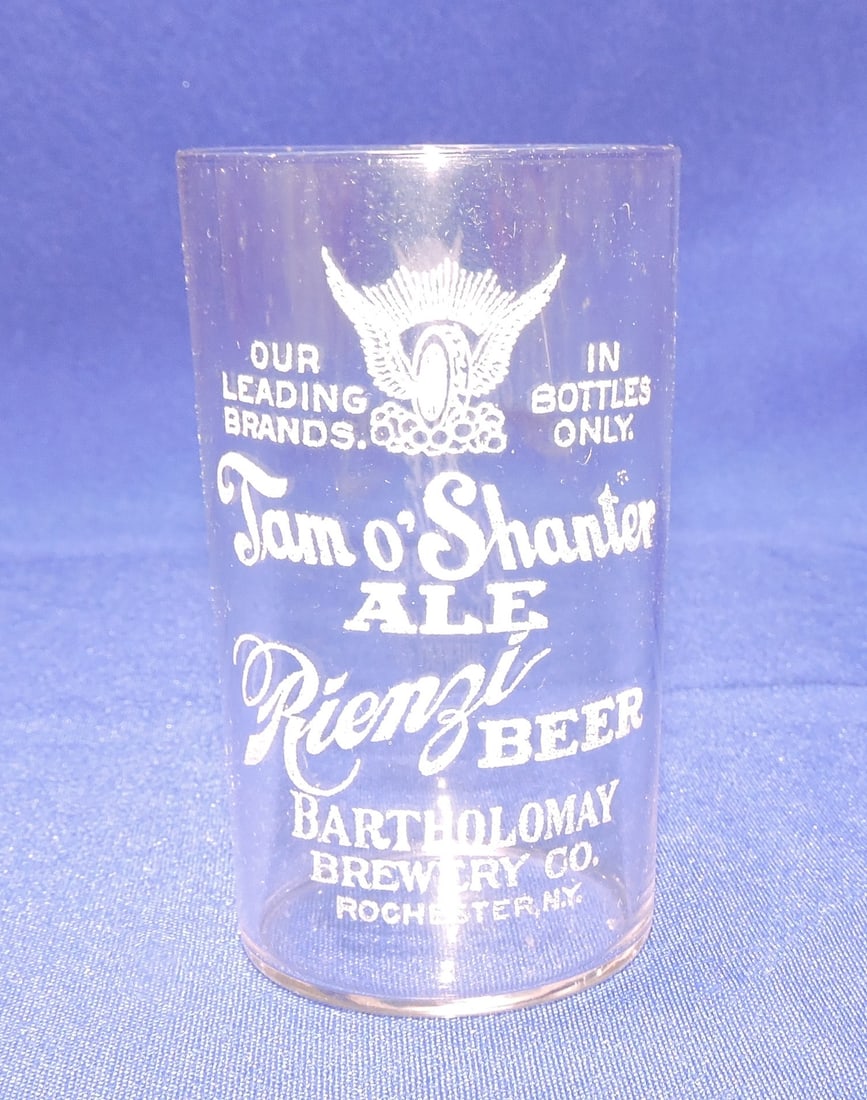 Pre-Prohibition etched beer glass, (1 of 1)