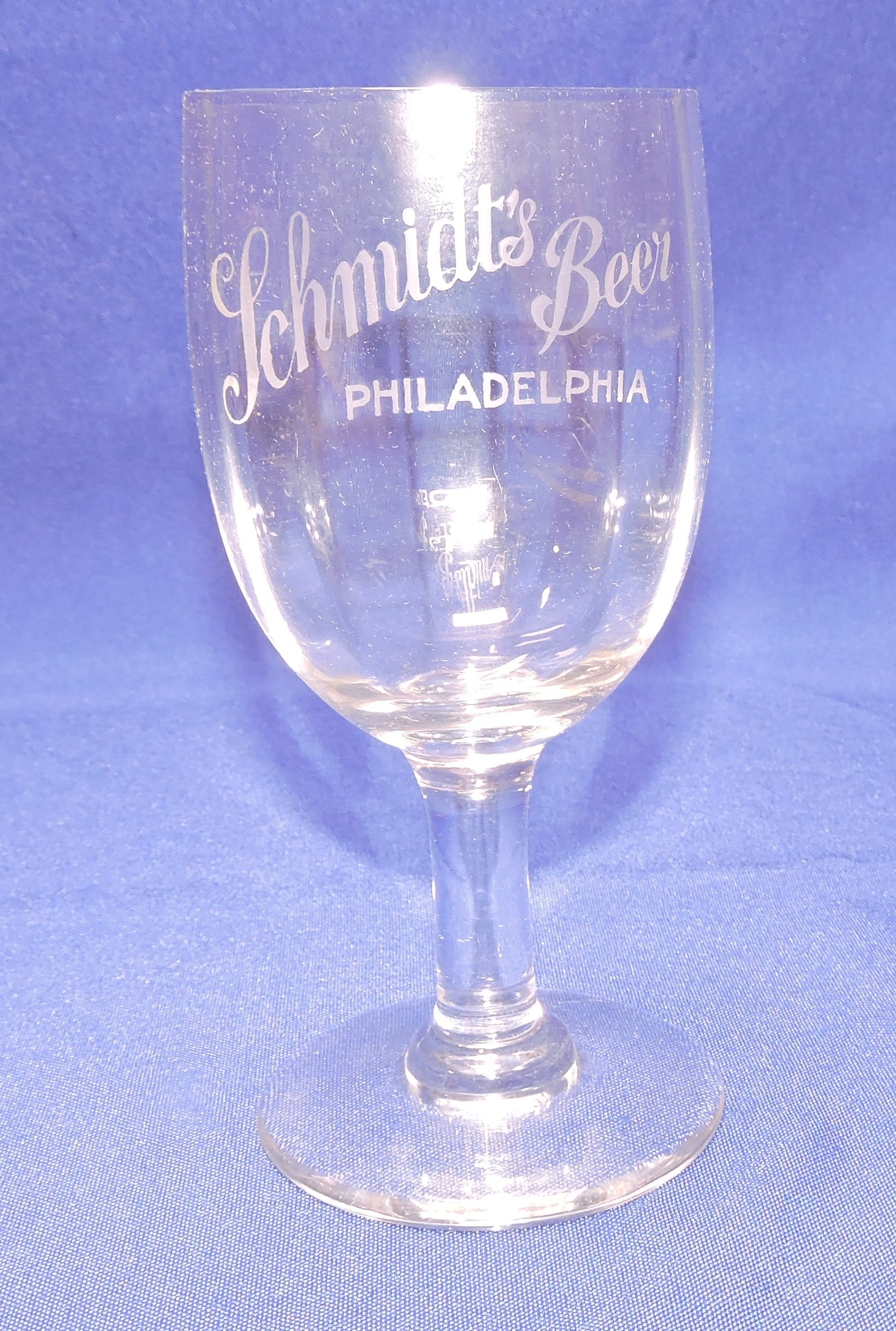 Pre-Prohibition etched beer glass, (1 of 1)