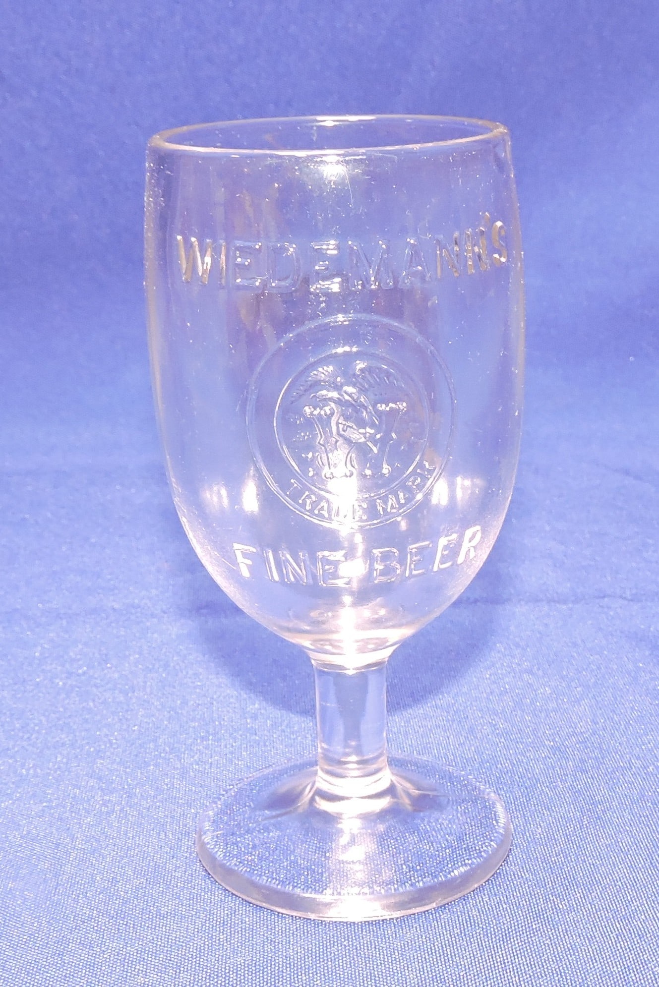 Pre-Prohibition embossed beer glass, (1 of 1)