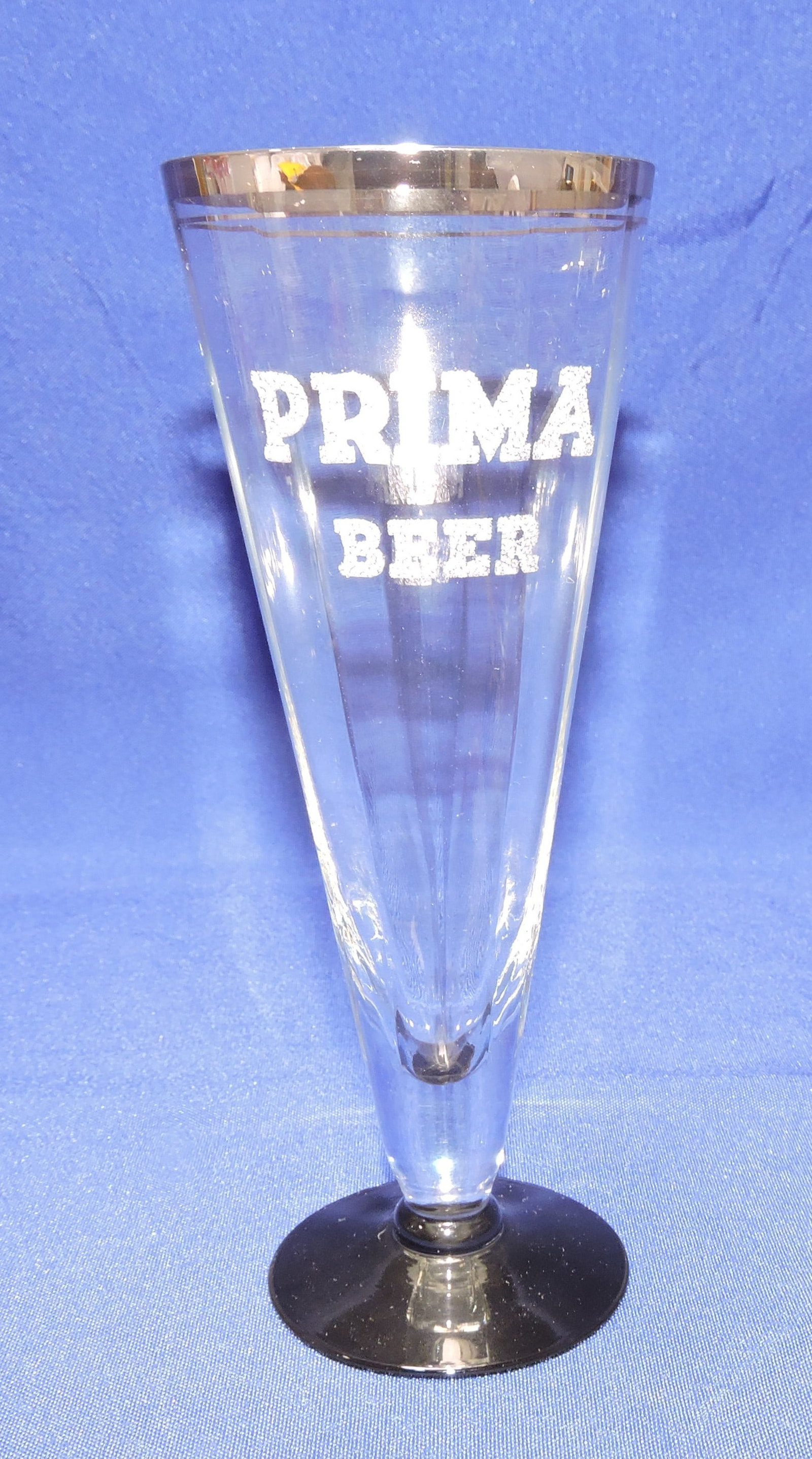 Pre-Prohibition etched beer glass, (1 of 1)