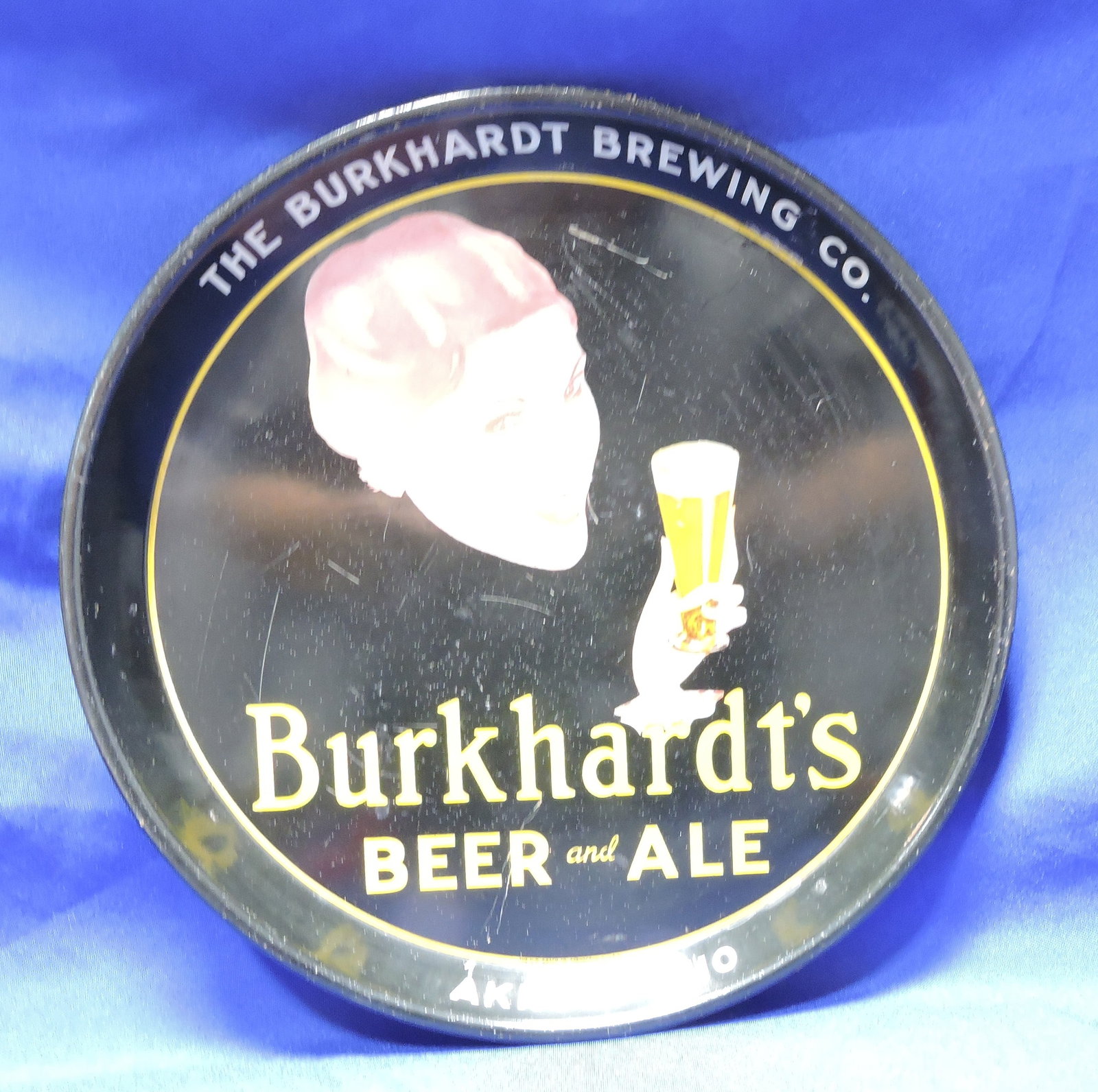 Burkhardt's Beer and Ale tray, 12", (1 of 2)