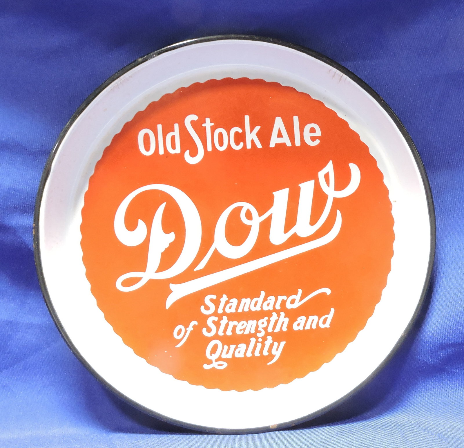 Old Stock Ale Dow, porcelain beer tray, (1 of 2)