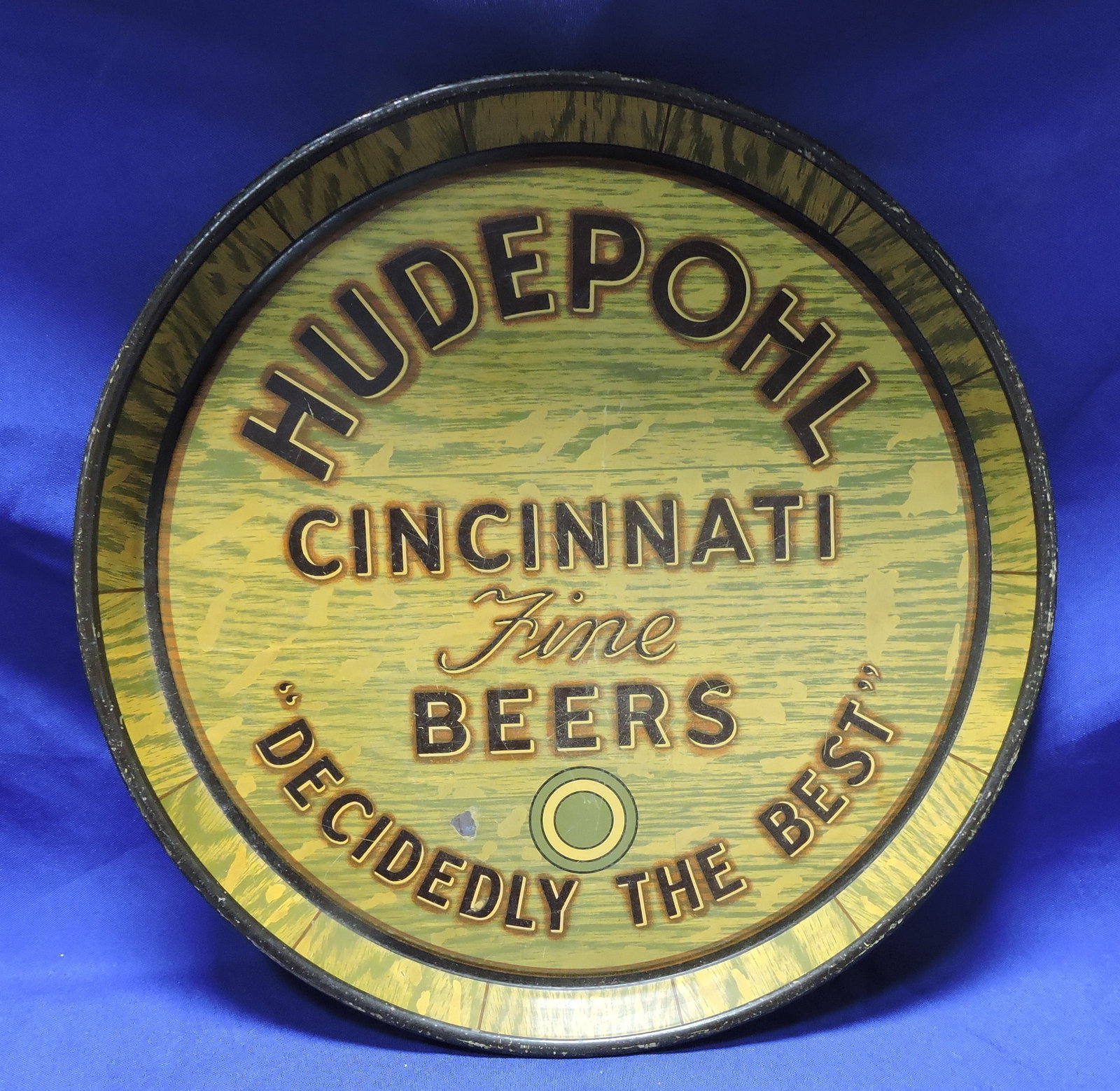 Hudepohl Fine Beers tray, Cincinnati,: 15"