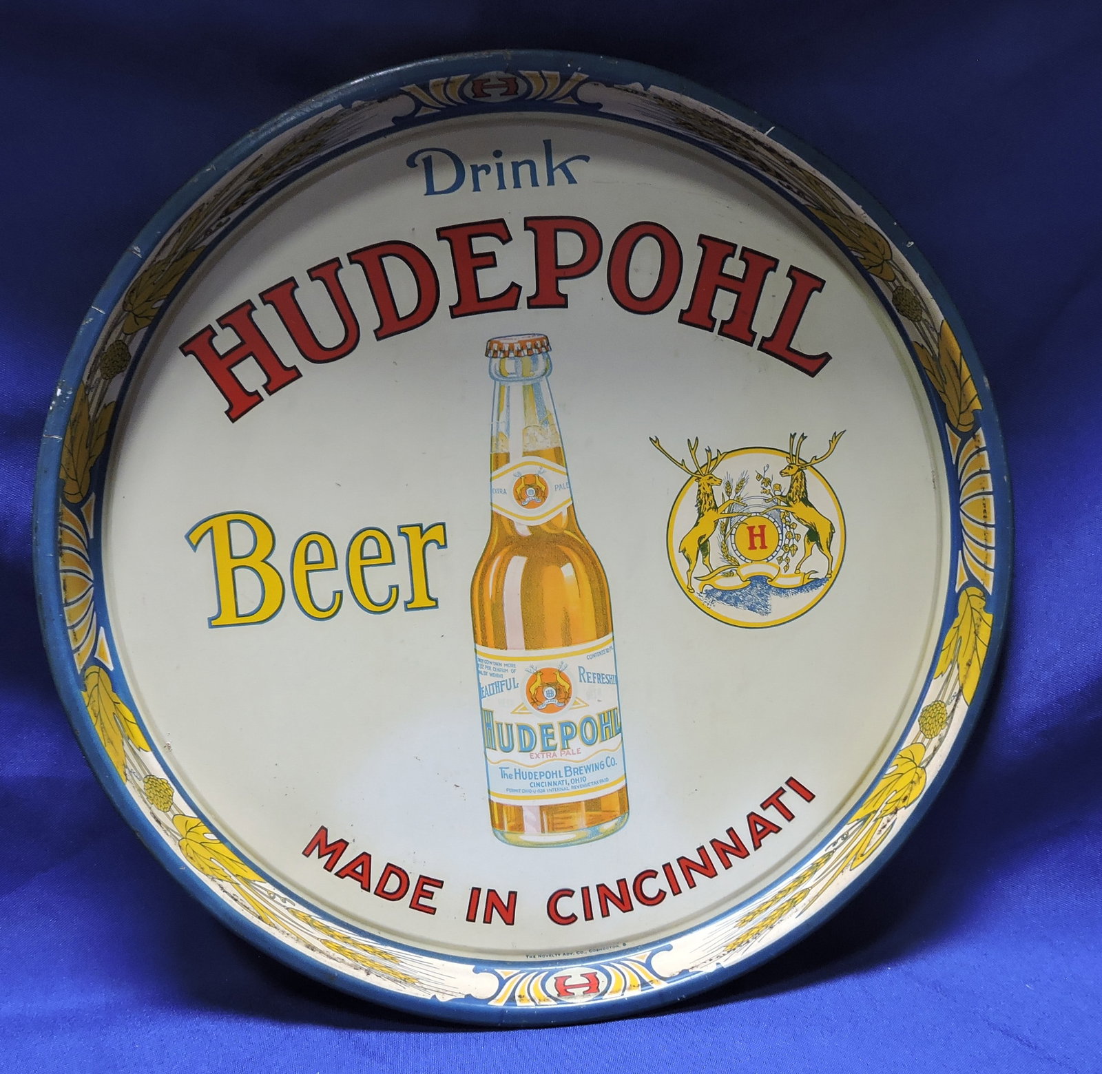 Hudepohl Beer tray, Cincinnati, 14" (1 of 2)