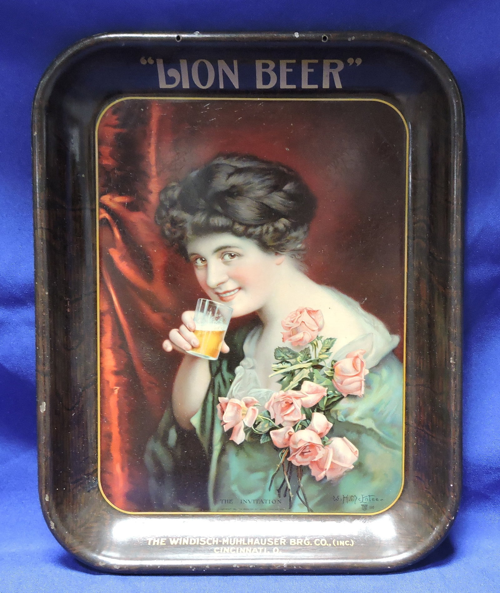 Lion Beer tray, Windisch-Muhlhauser (1 of 2)