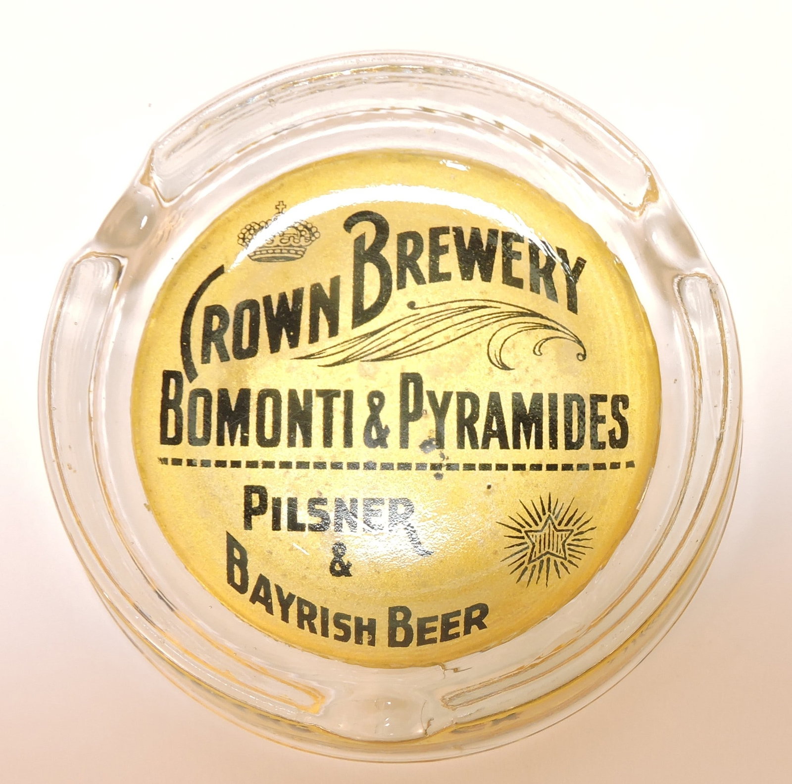 Beer advertising glass paperweight (1 of 1)