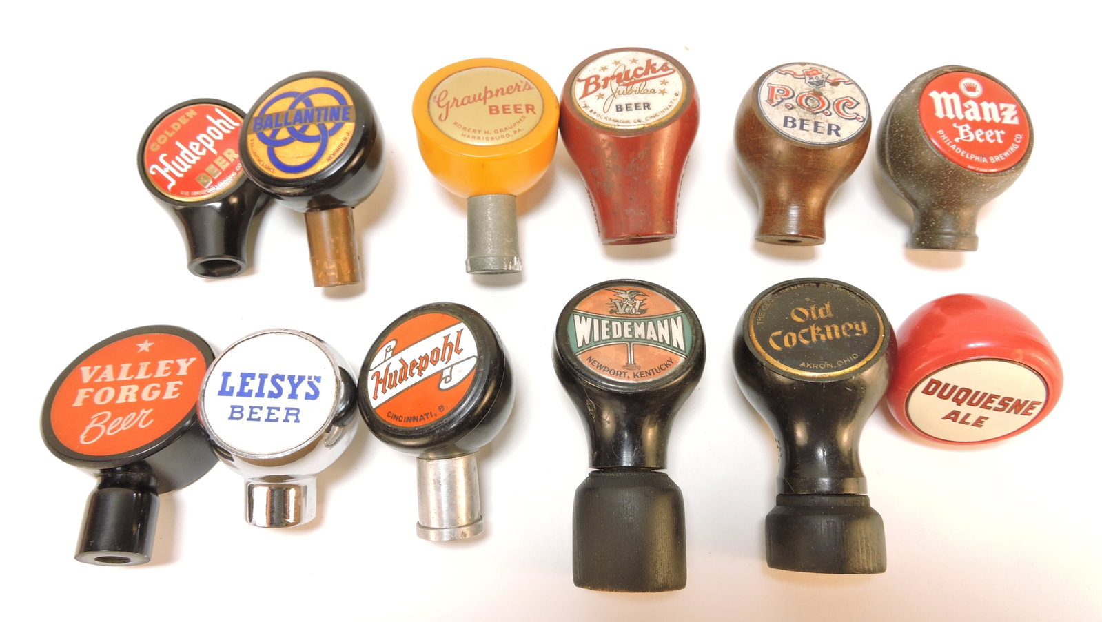 Lot of 12 beer tap handles with (1 of 1)