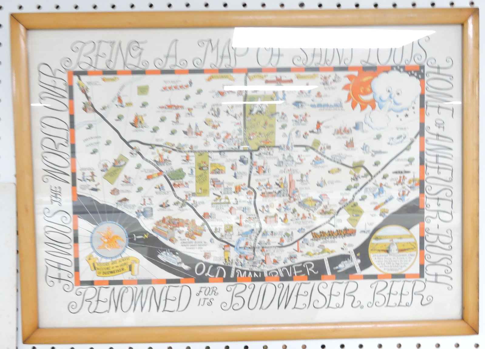 Map of St. Louis, Home of Budweiser,: 16"x23"