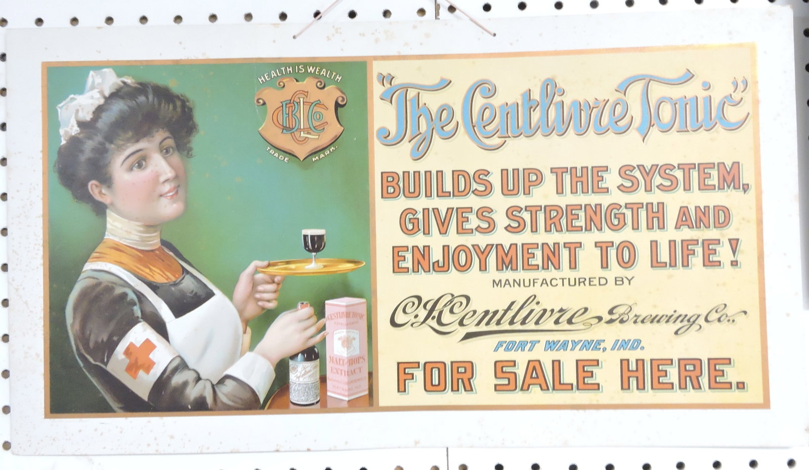 Cardboard advertising sign, Centlivre (1 of 1)