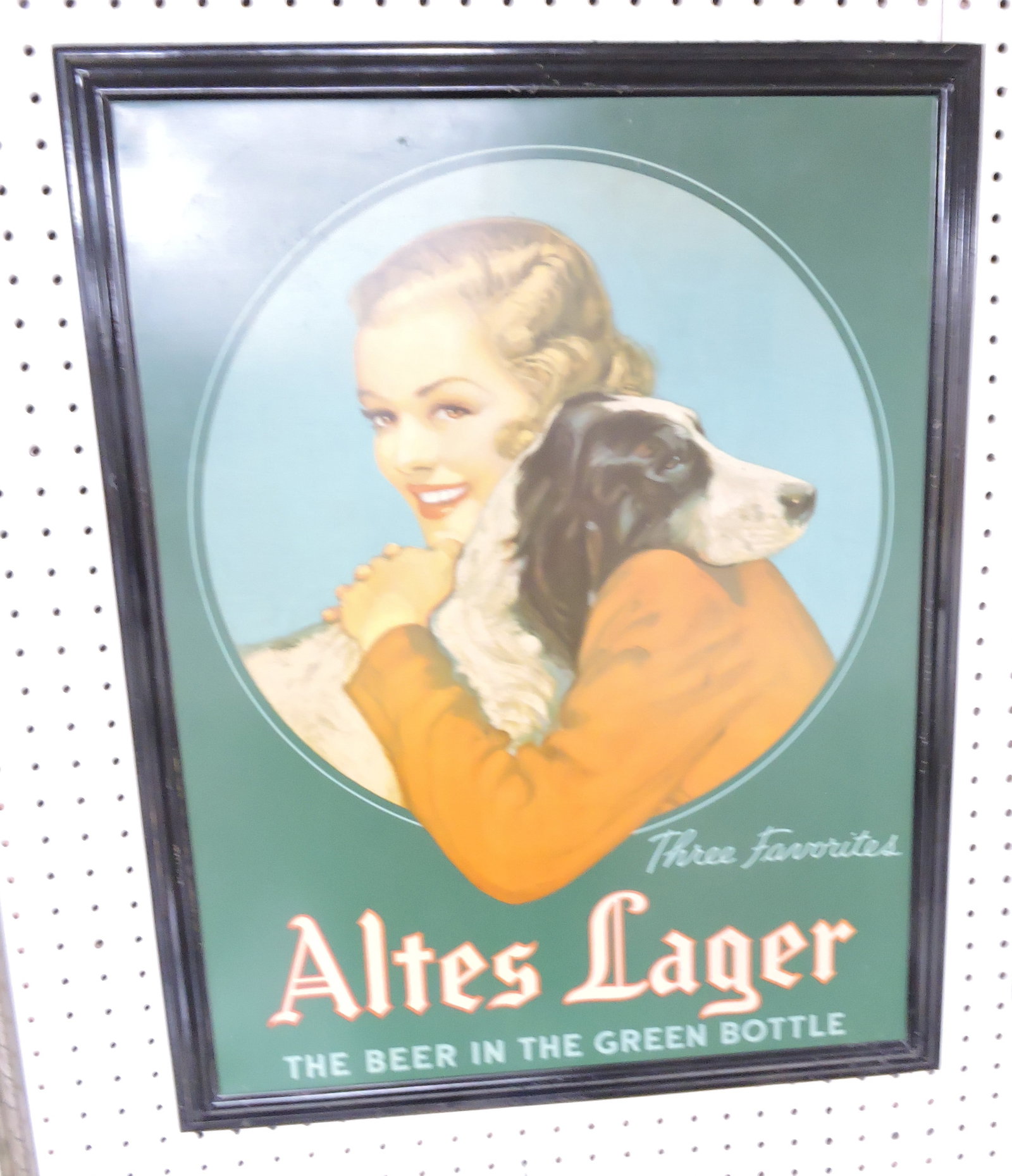 Altes Lager self framed metal advertising (1 of 1)