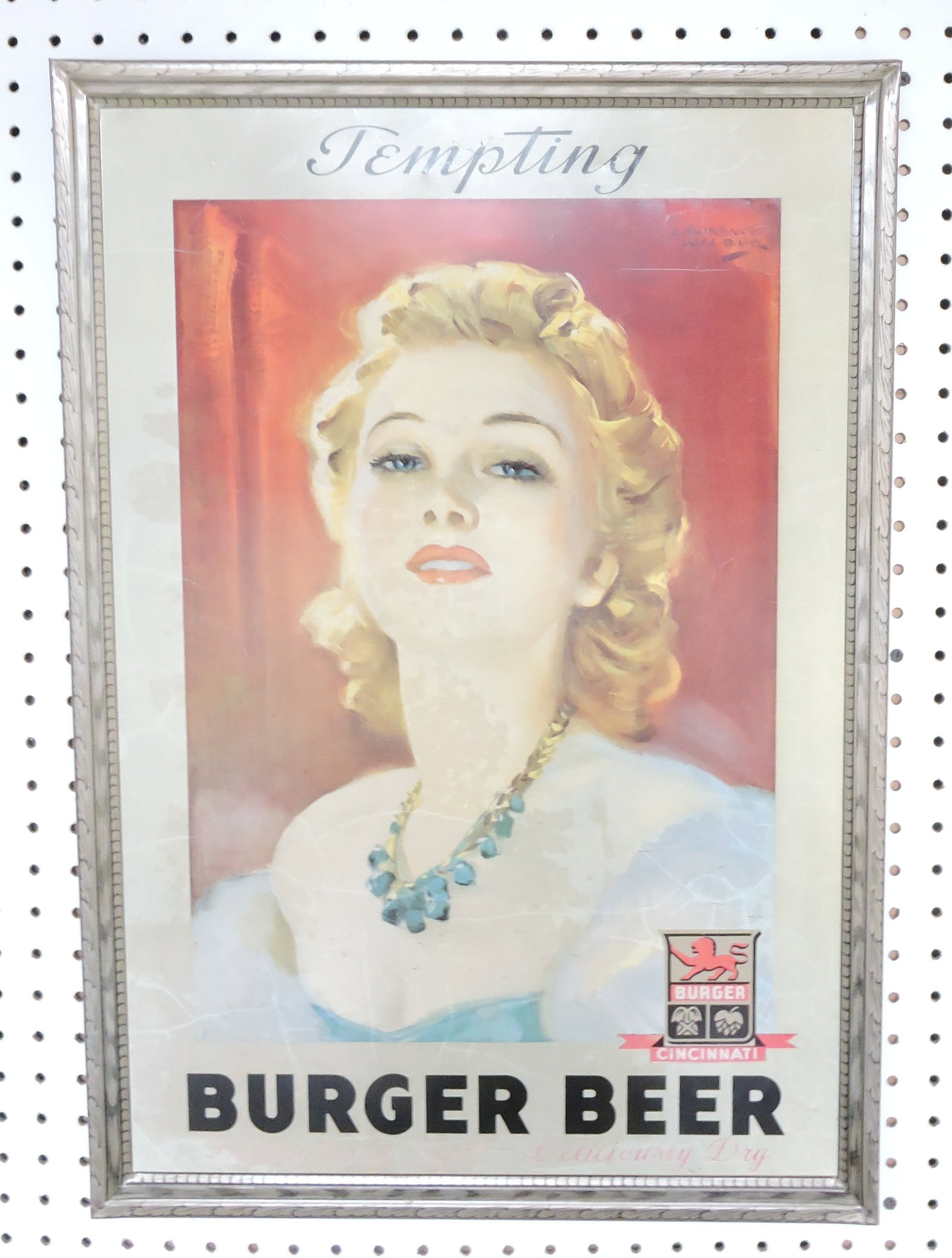 Burger Beer self framed tin advertising (1 of 1)
