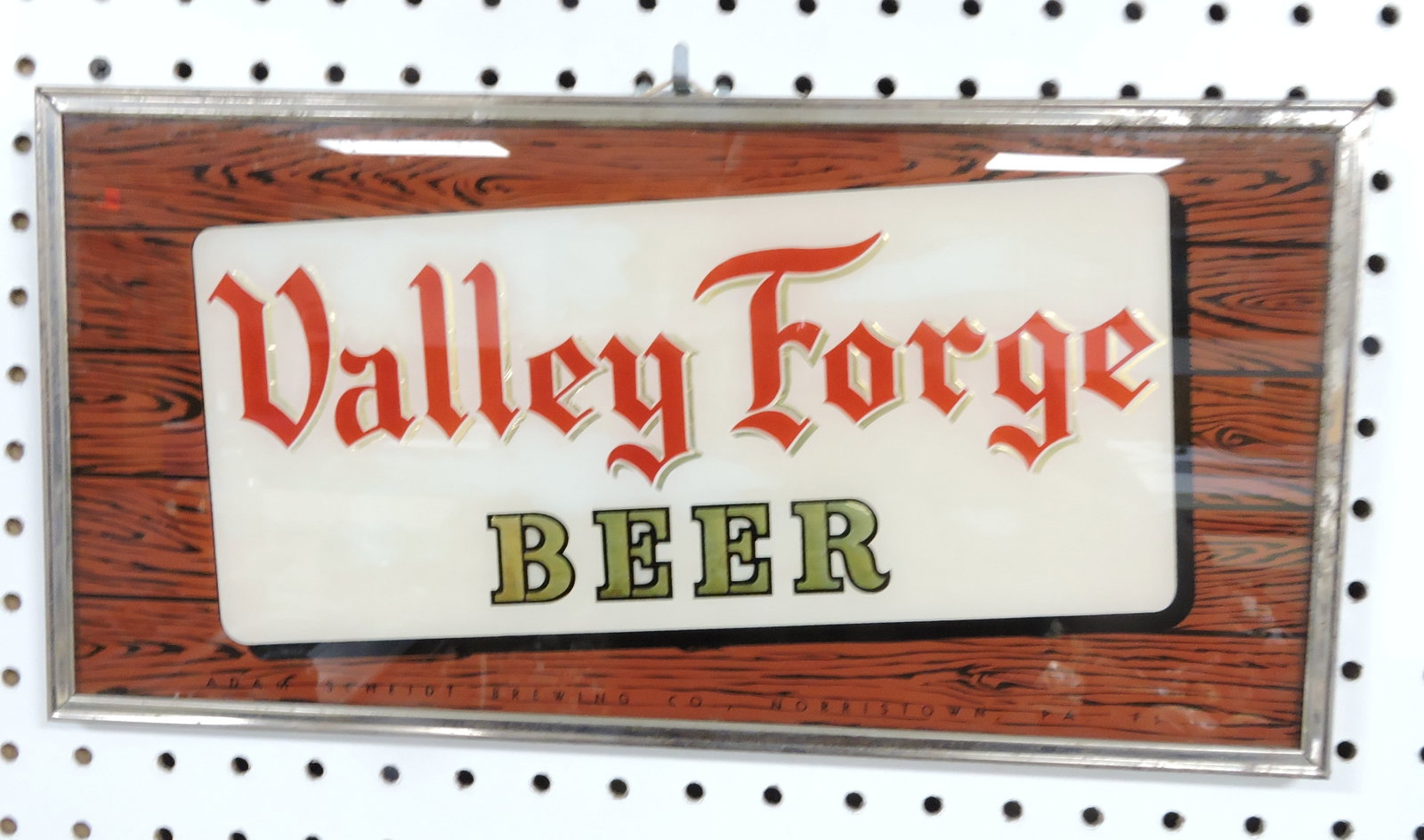 Valley Forge Beer glass advertising (1 of 1)