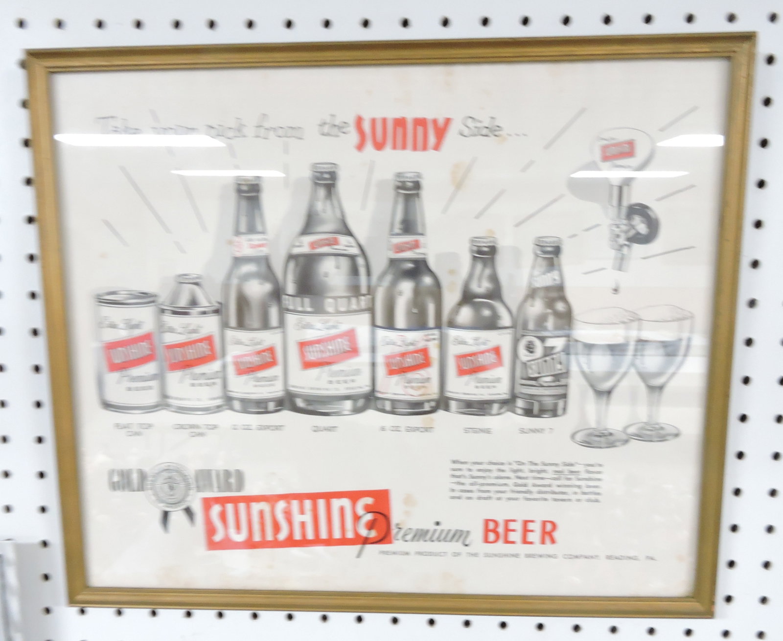 Sunshine Premium Beer advertising: poster, 15"x10"