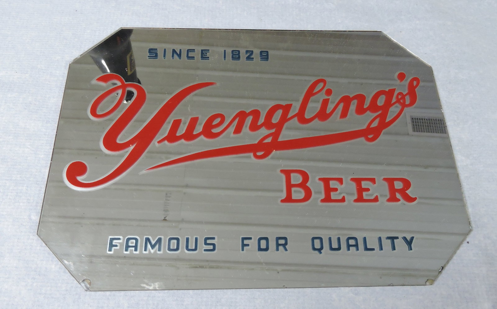 Yuengling's Beer mirror sign, 10"x14": .