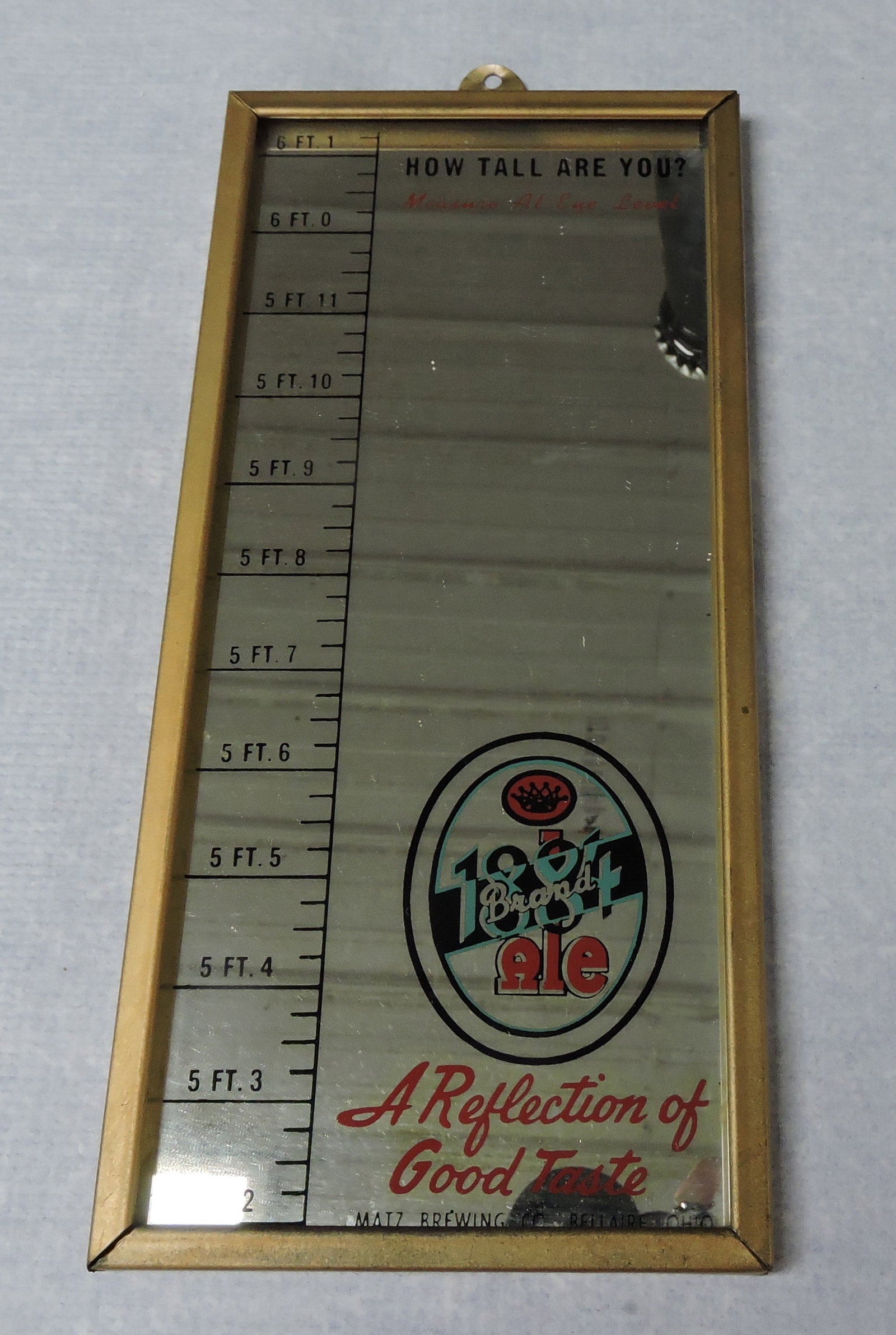 1884 Brand Ale mirrored sign, (1 of 1)
