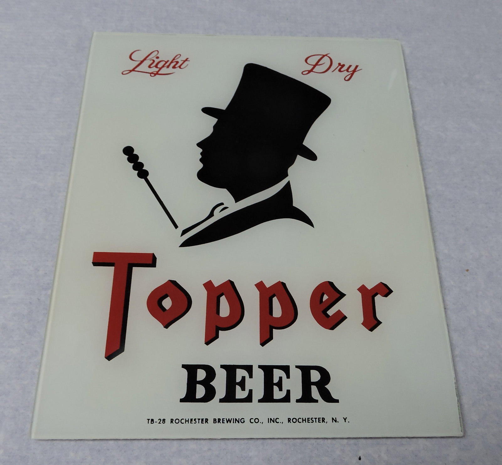 Topper Beer glass advertising sign, (1 of 1)