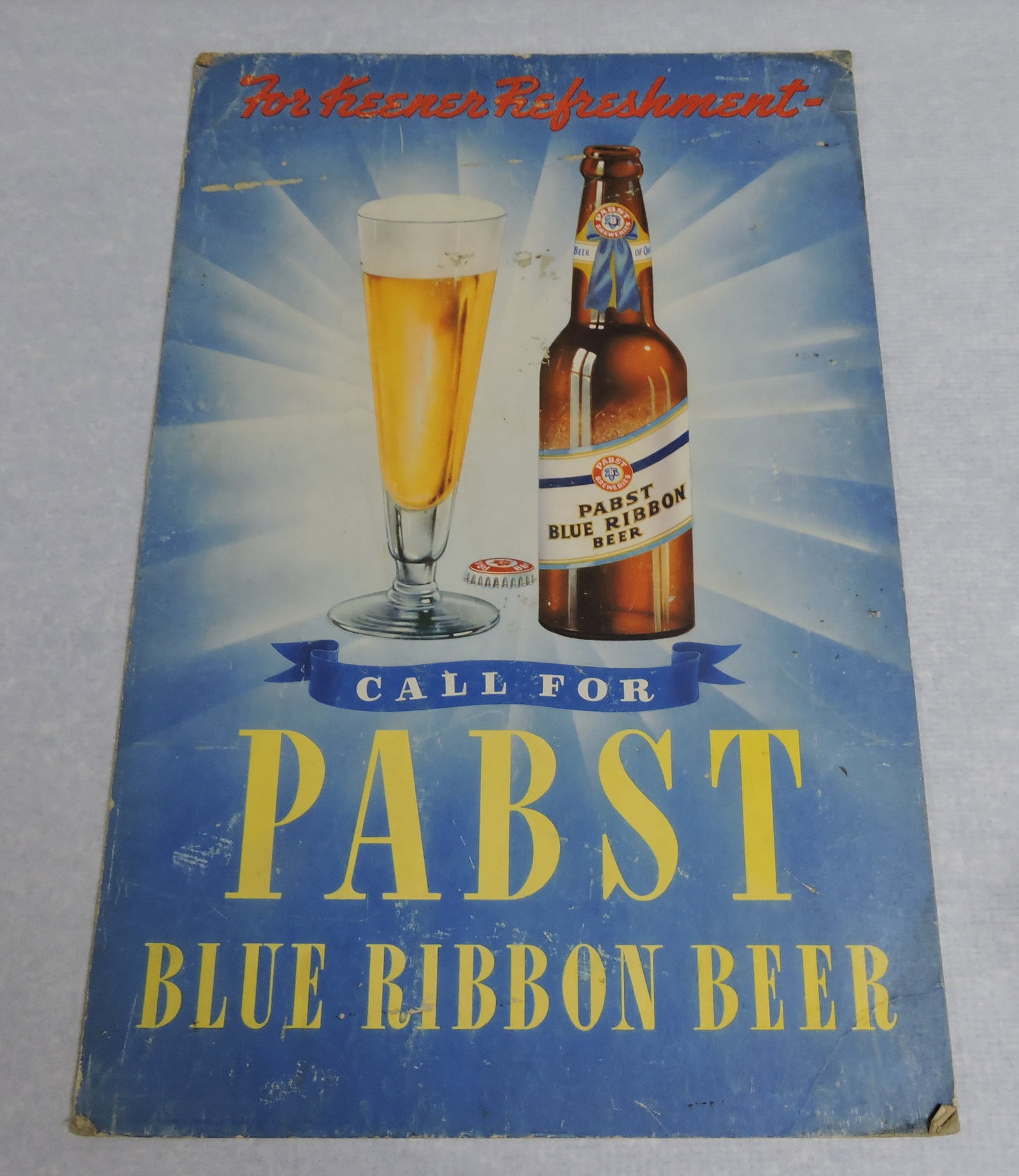 Pabst Blue Ribbon cardboard easel (1 of 1)