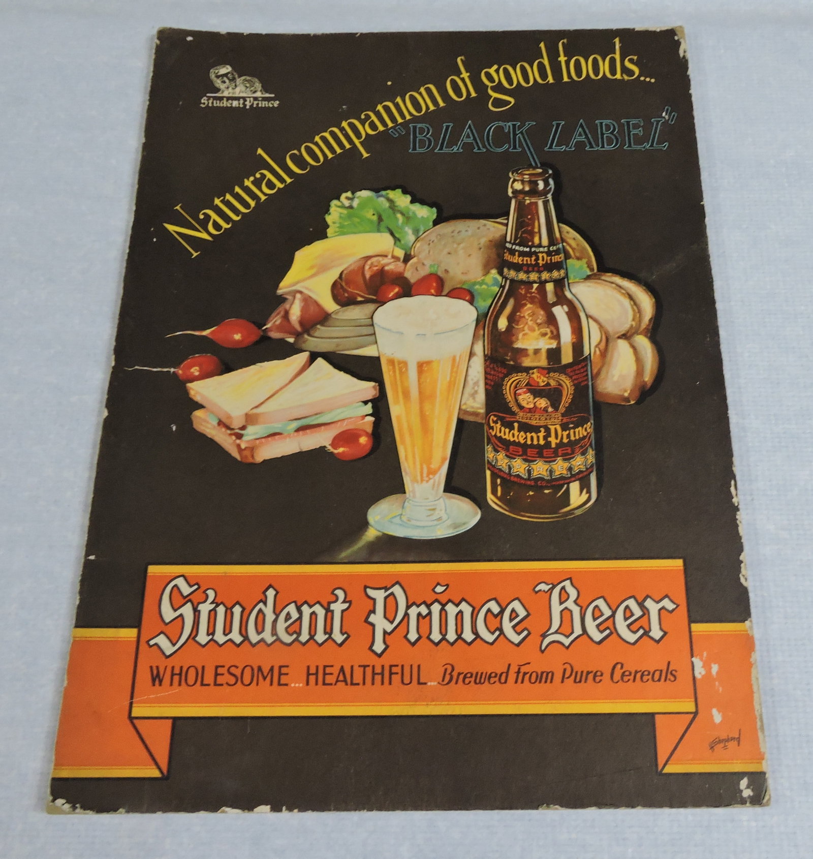 Student Prince Beer cardboard easel (1 of 1)