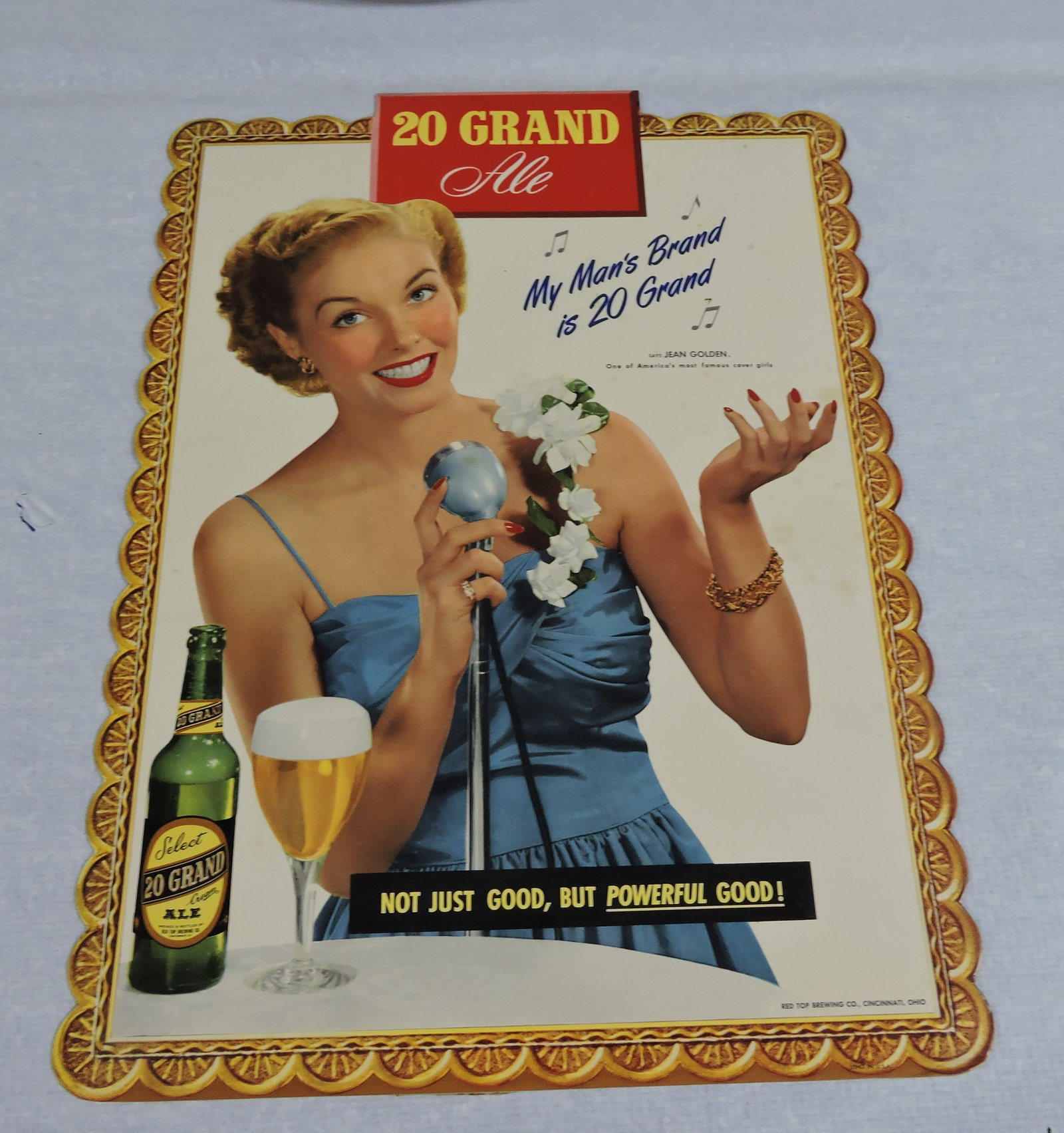 20 Grand Ale cardboard easel sign, (1 of 1)