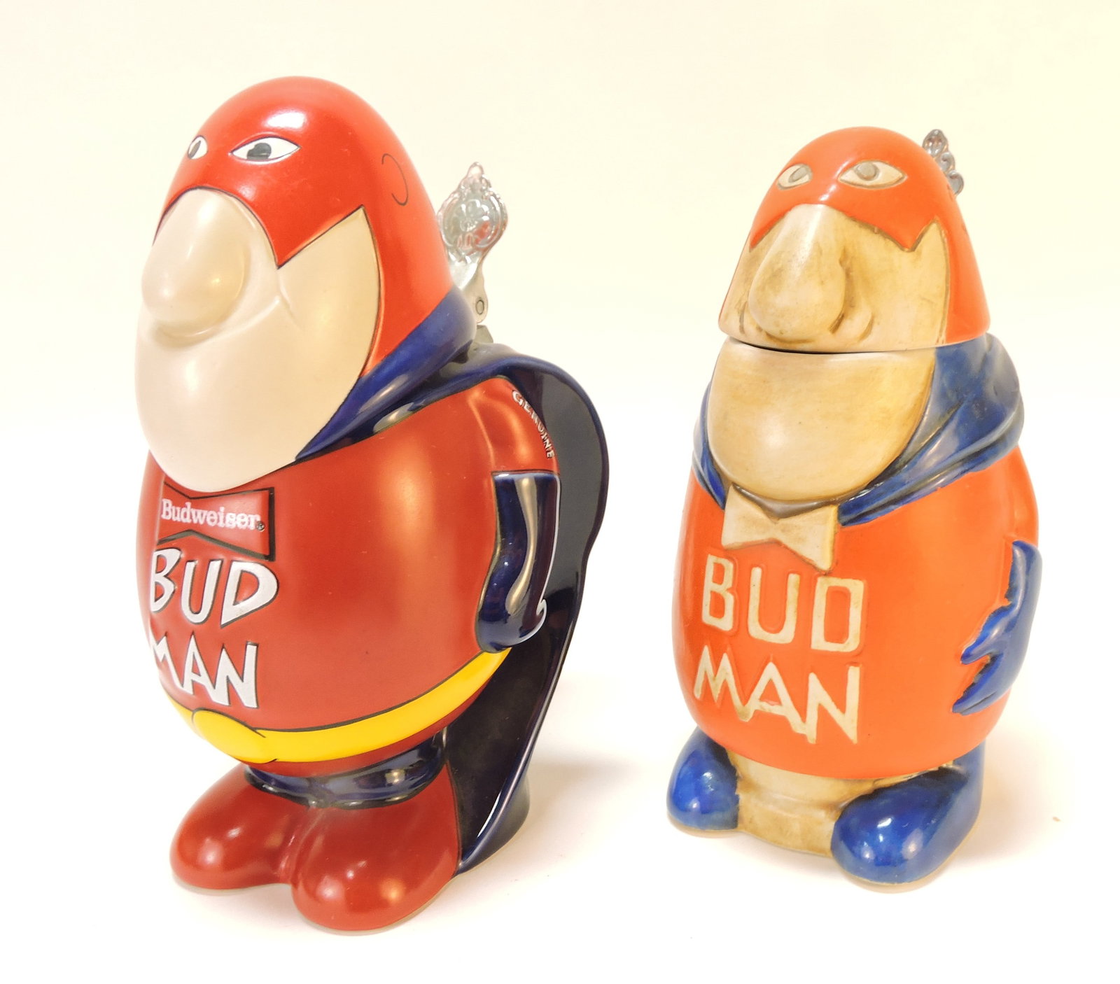Bud Man lot of 2 steins, 9 1/2" (1 of 1)