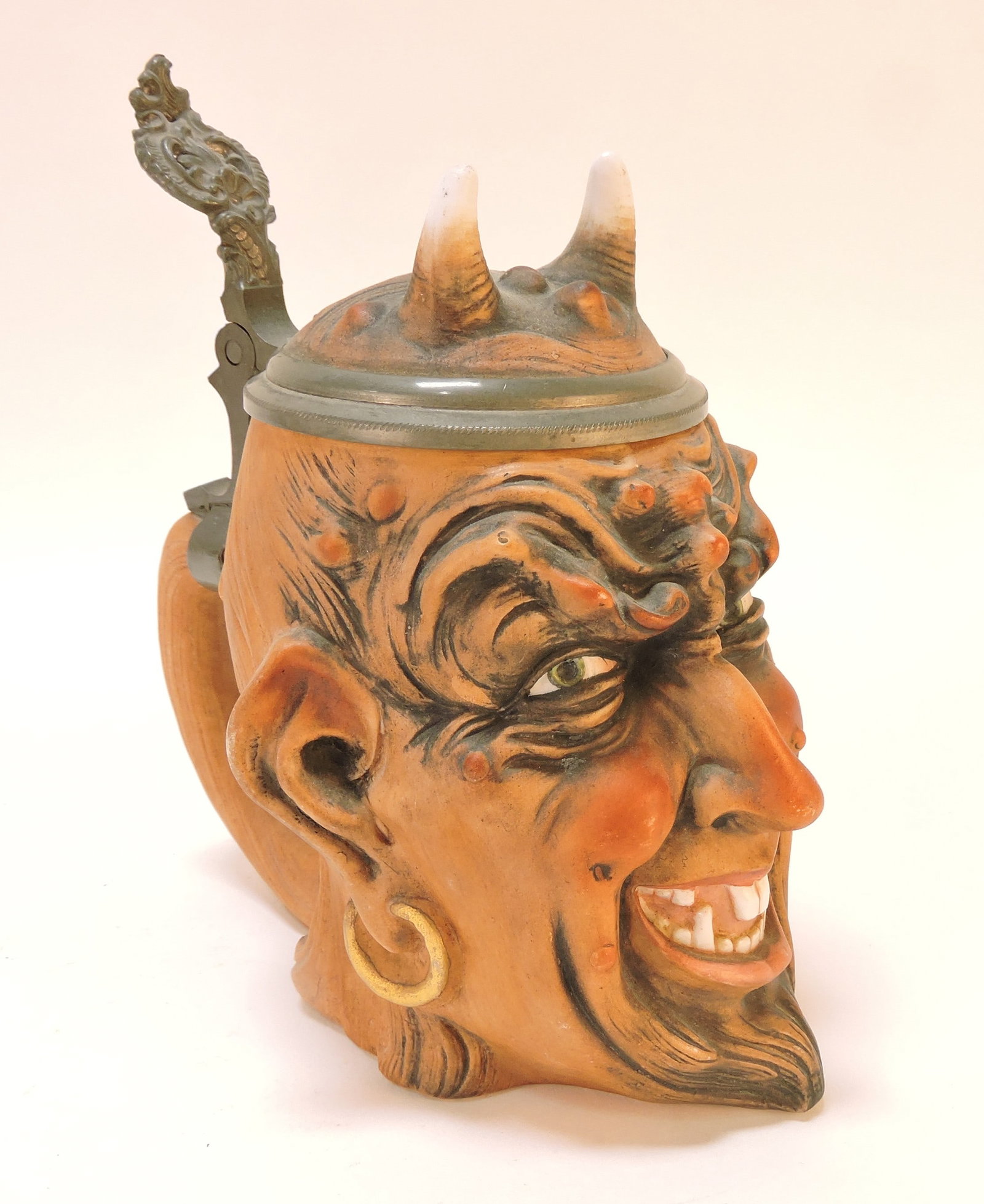 German porcelain character stein - 2