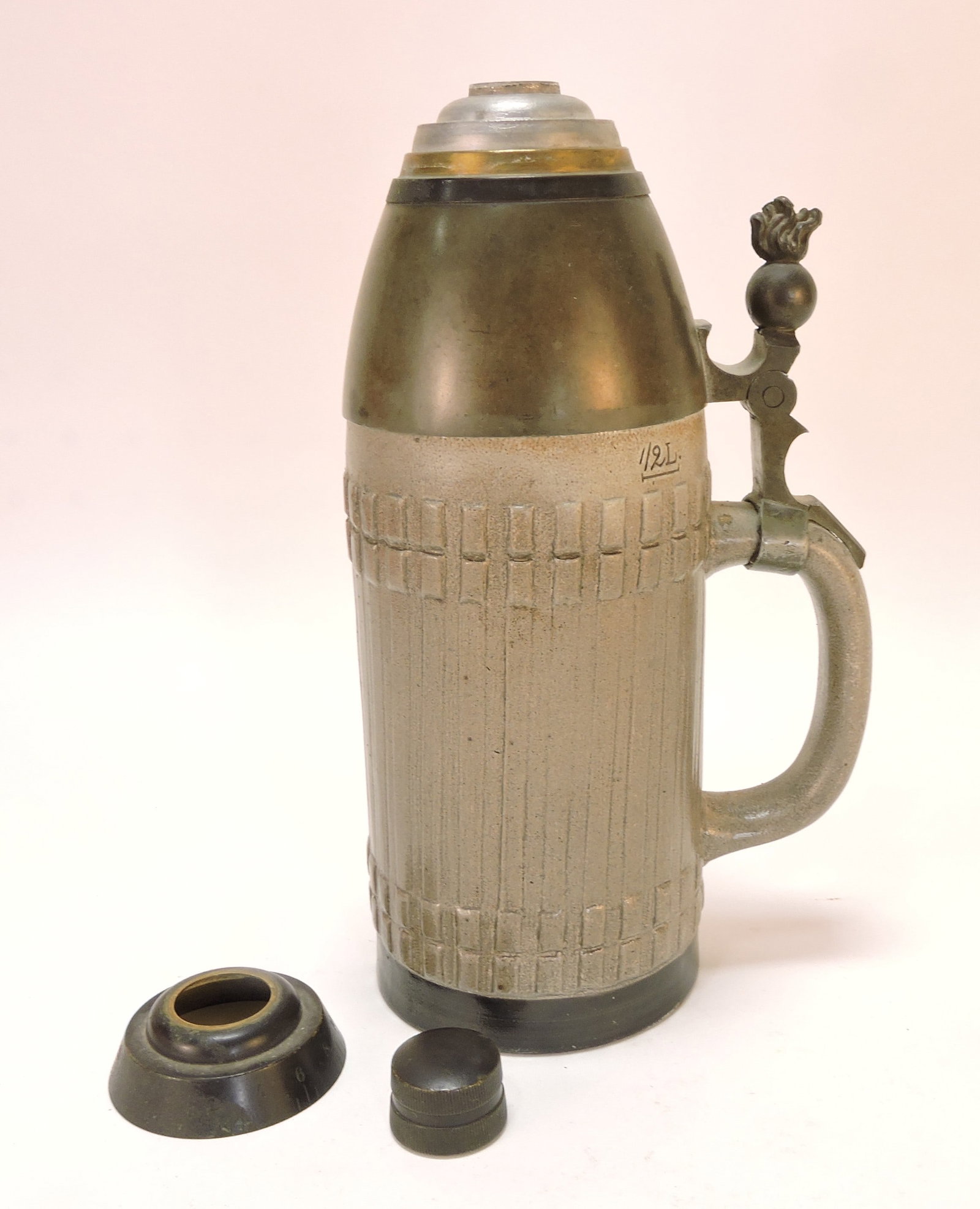 German stoneware character stein - 2