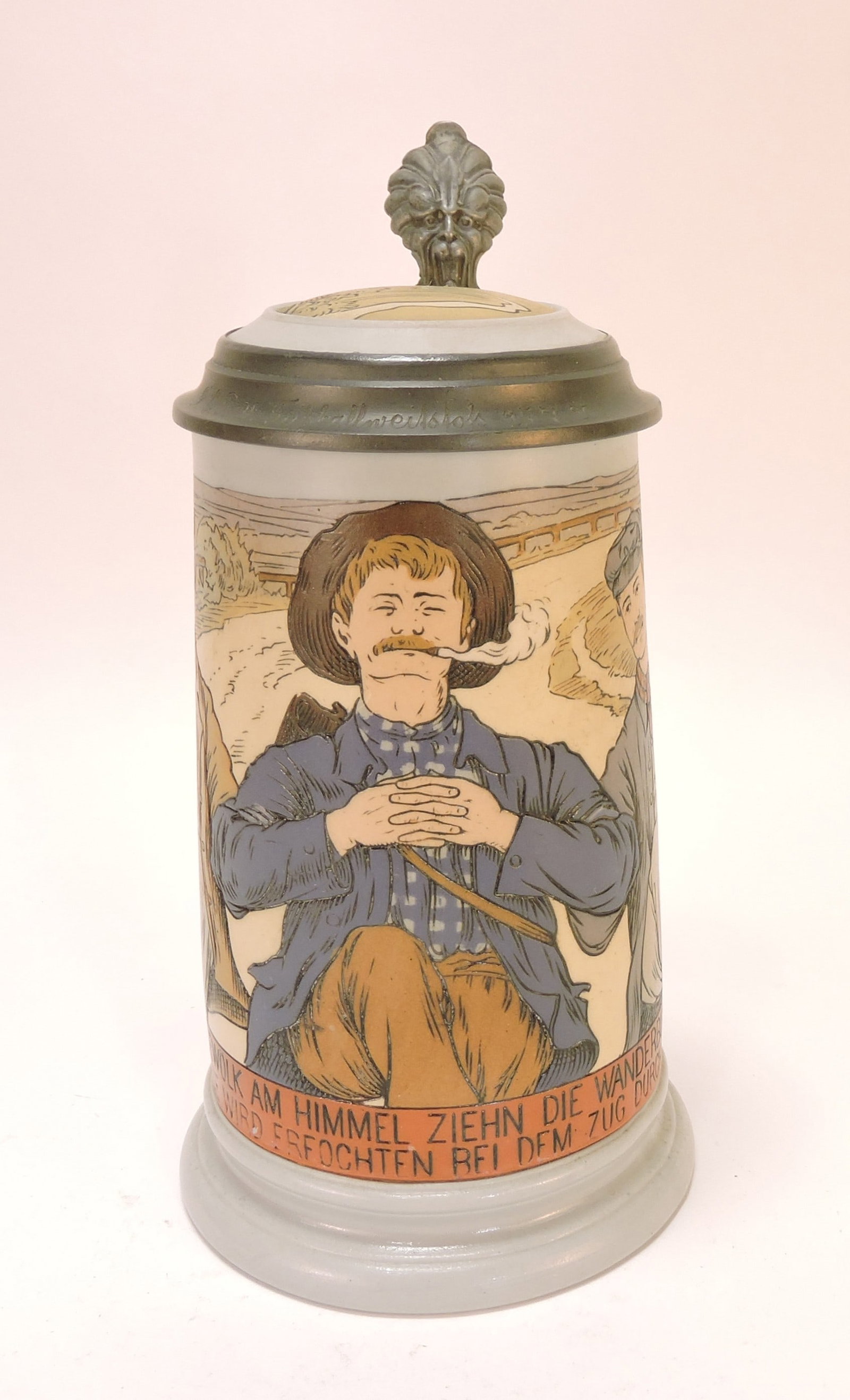Mettlach stein #2888, 1/2L, 8": .