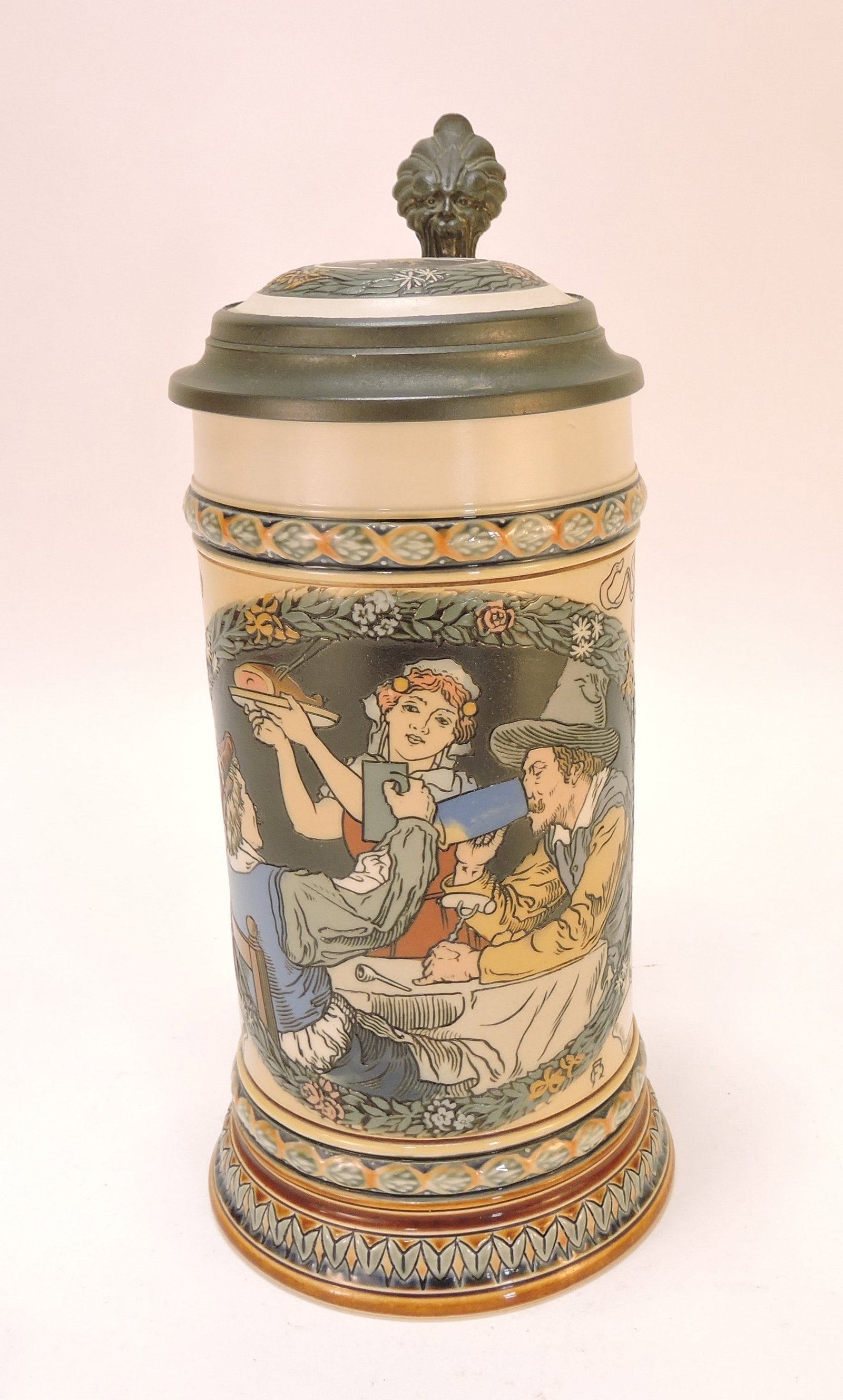 Mettlach stein #2716, 1/2L, 9": .