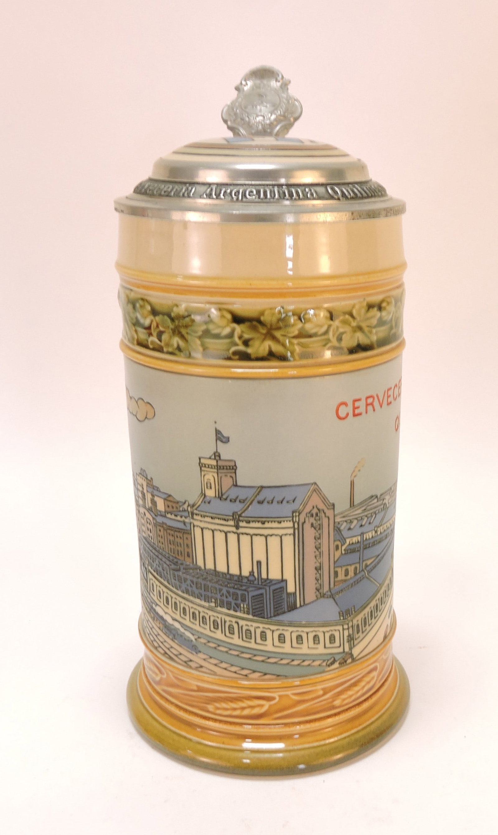 Mettlach stein #2900, 1/2L, 9", (1 of 3)