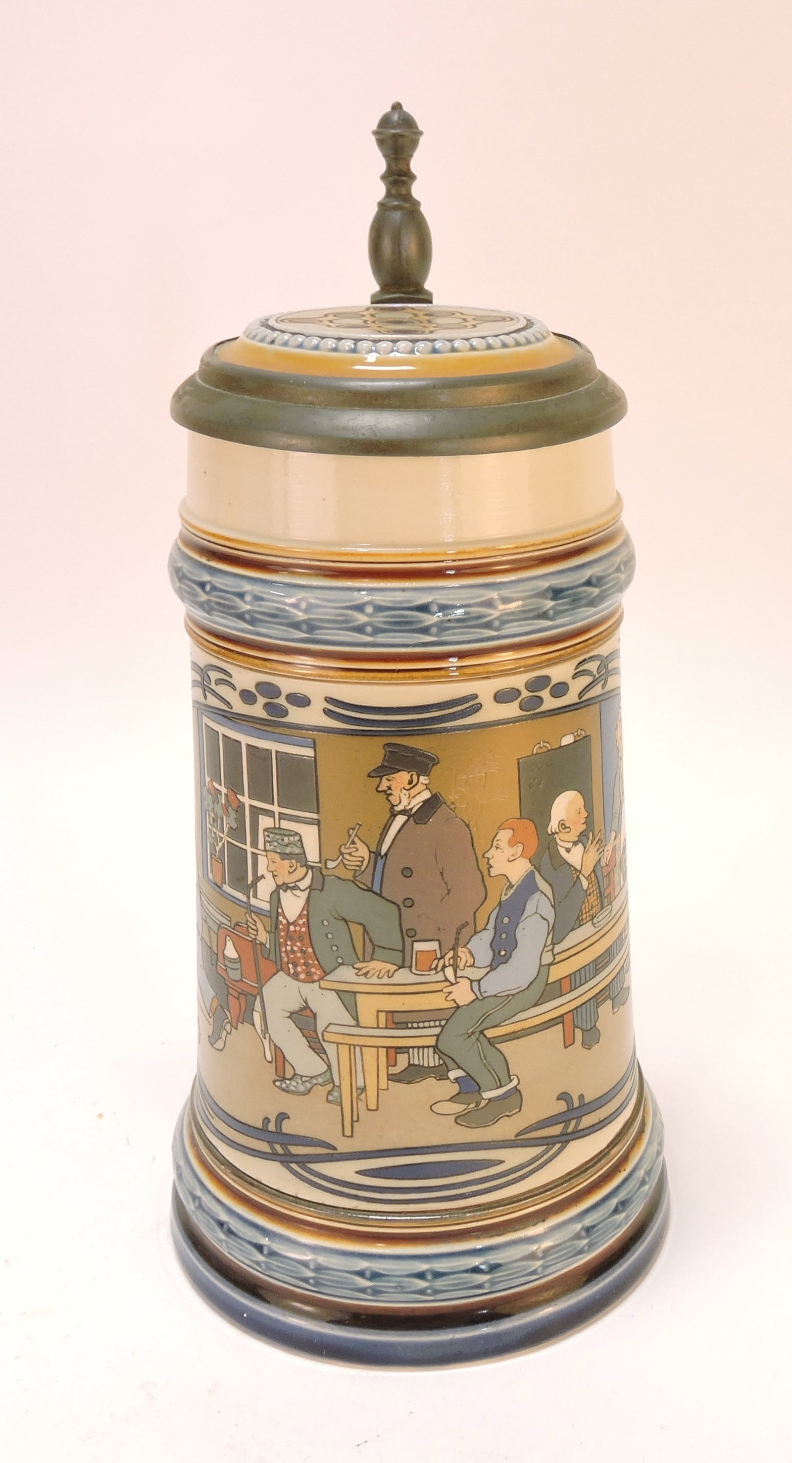 Mettlach stein #2632, 1/2L, 9": .