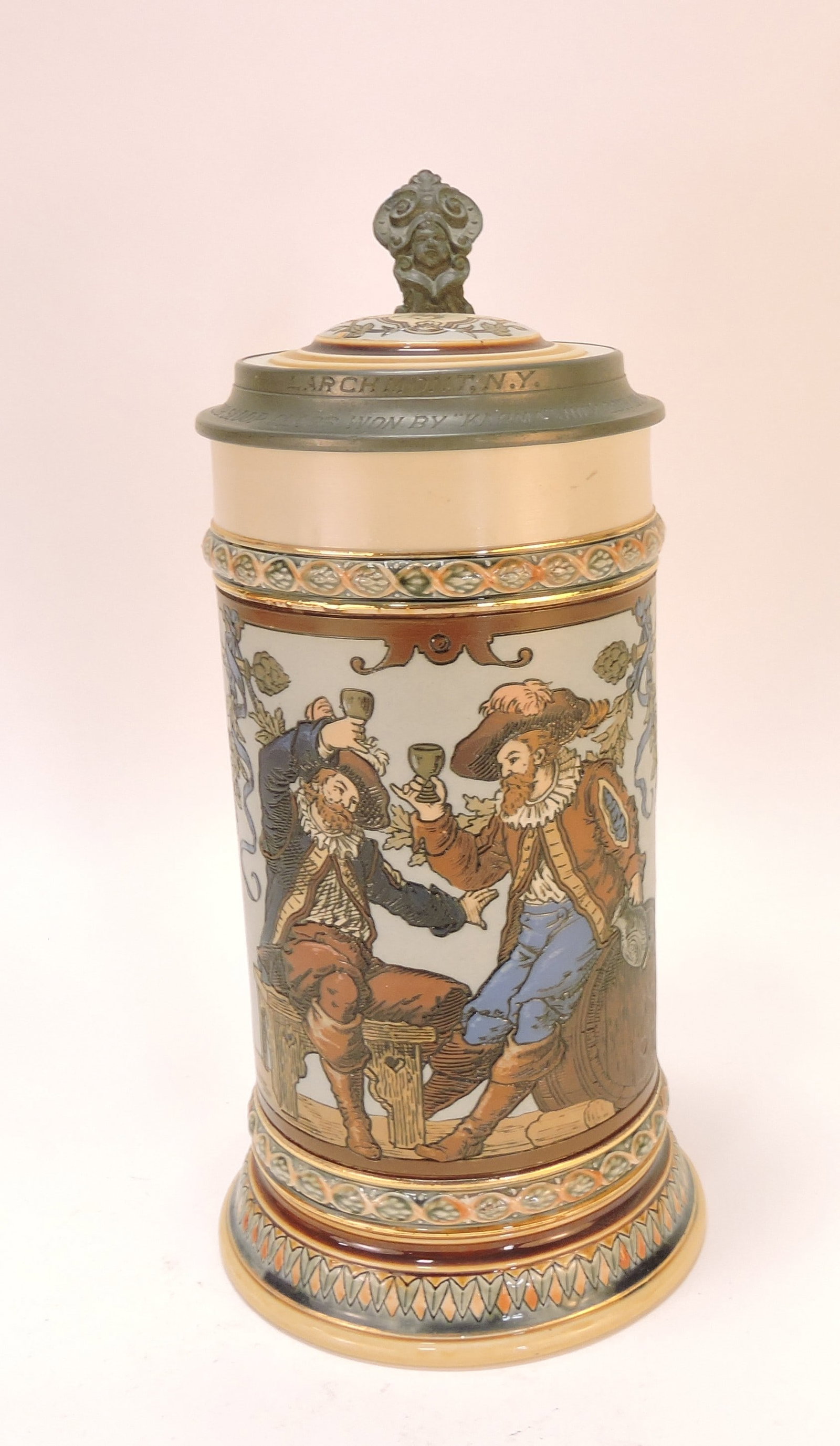 Mettlach stein #1932, 1L, 10 1/2": .
