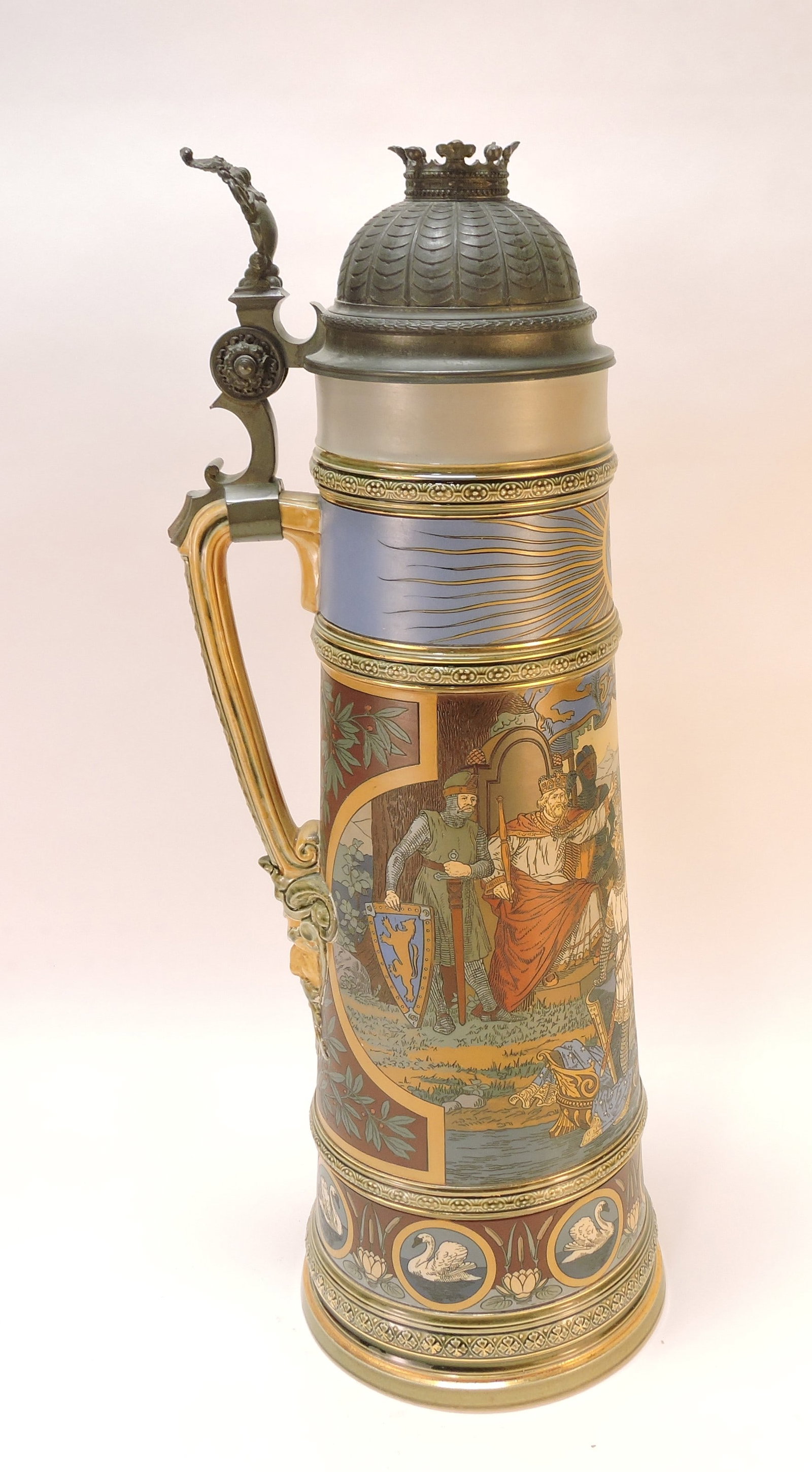 Mettlach #2455 large stein, professional - 3