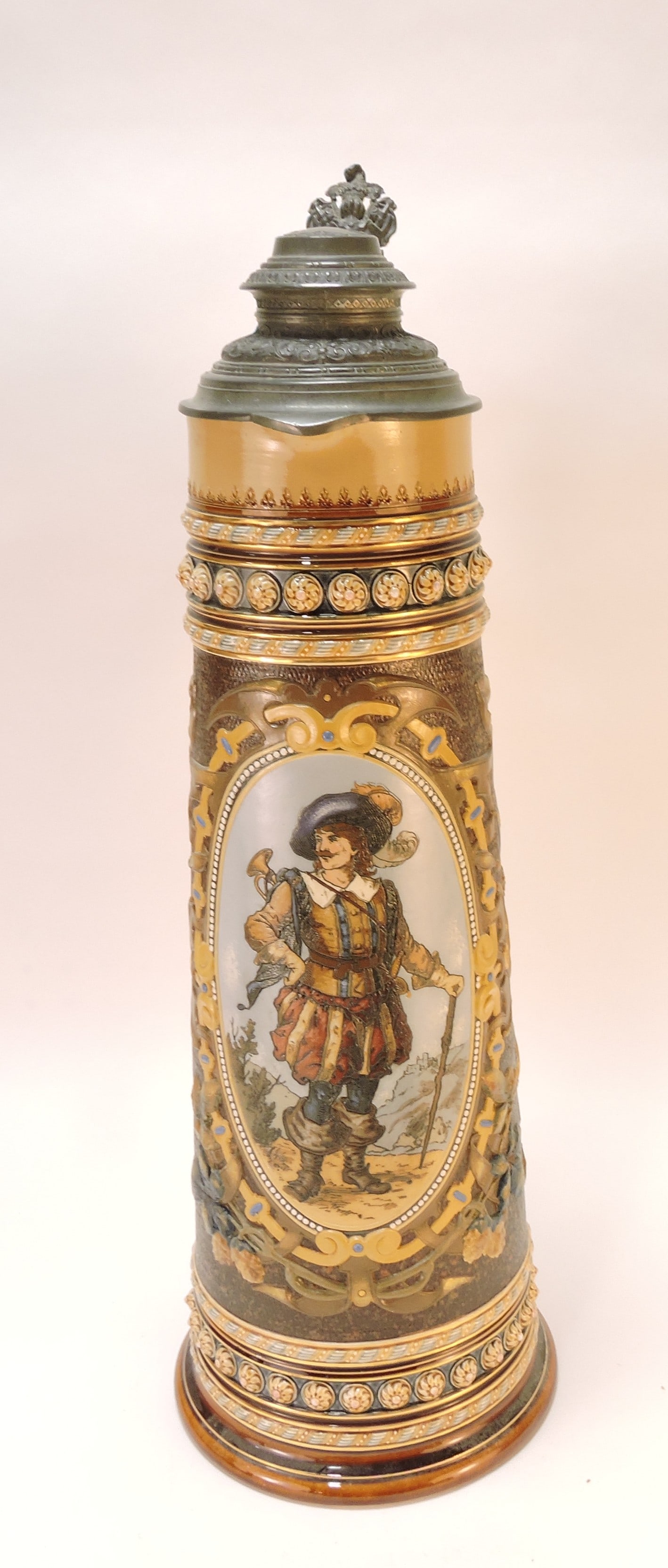 Mettlach #1562 large stein, 22": .