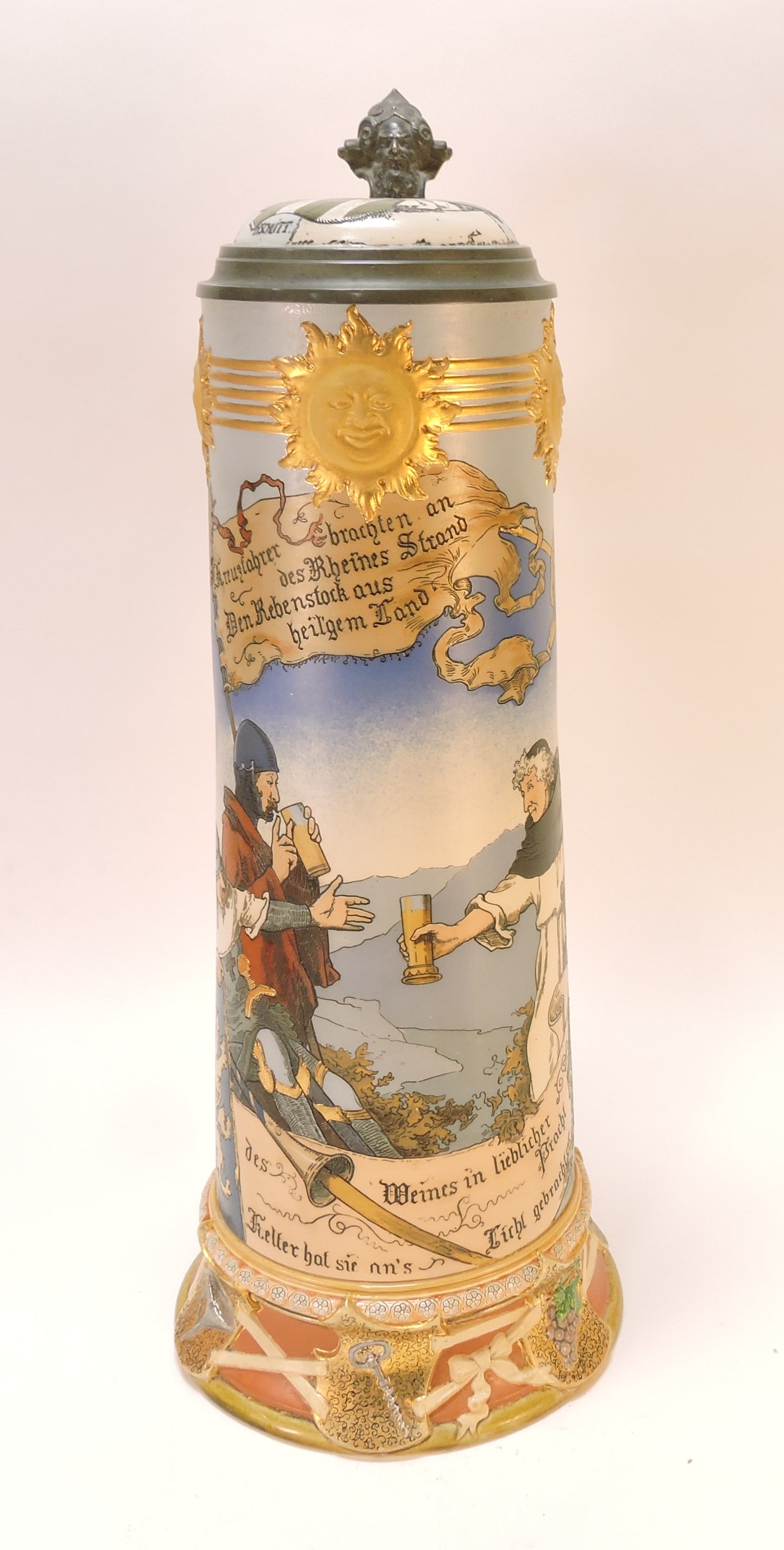 Mettlach #2122 large stein, 19": .