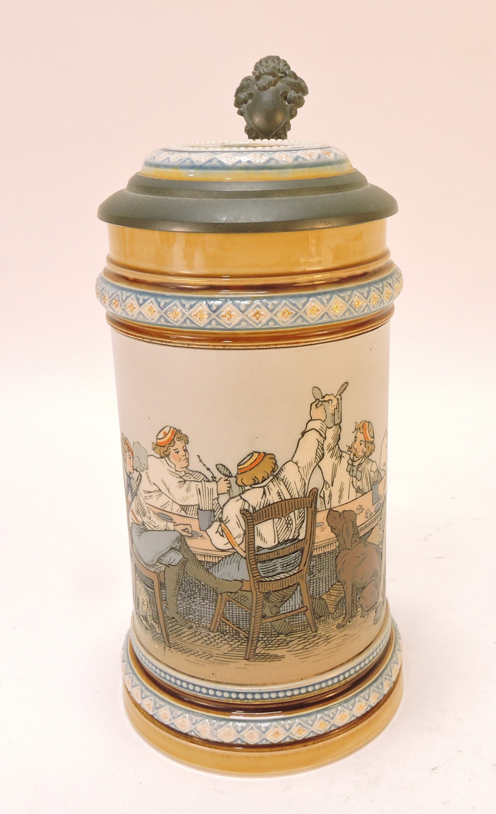 Mettlach #1146 stein, 1/2L, 8": .
