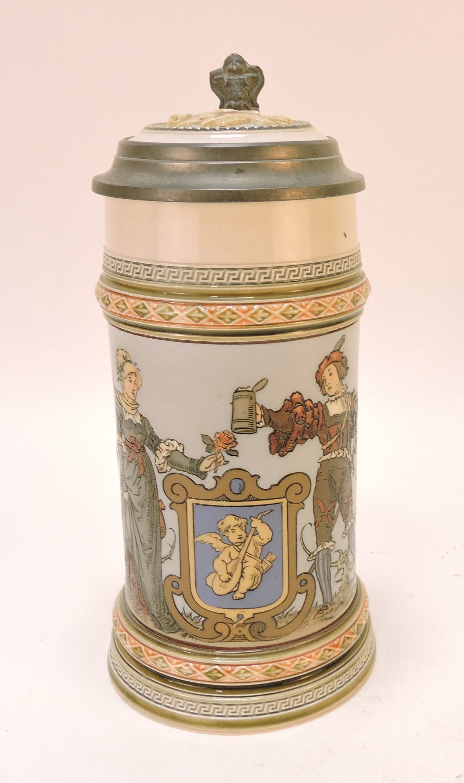 Mettlach #1725 stein, 1/2L, 8 3/4": .