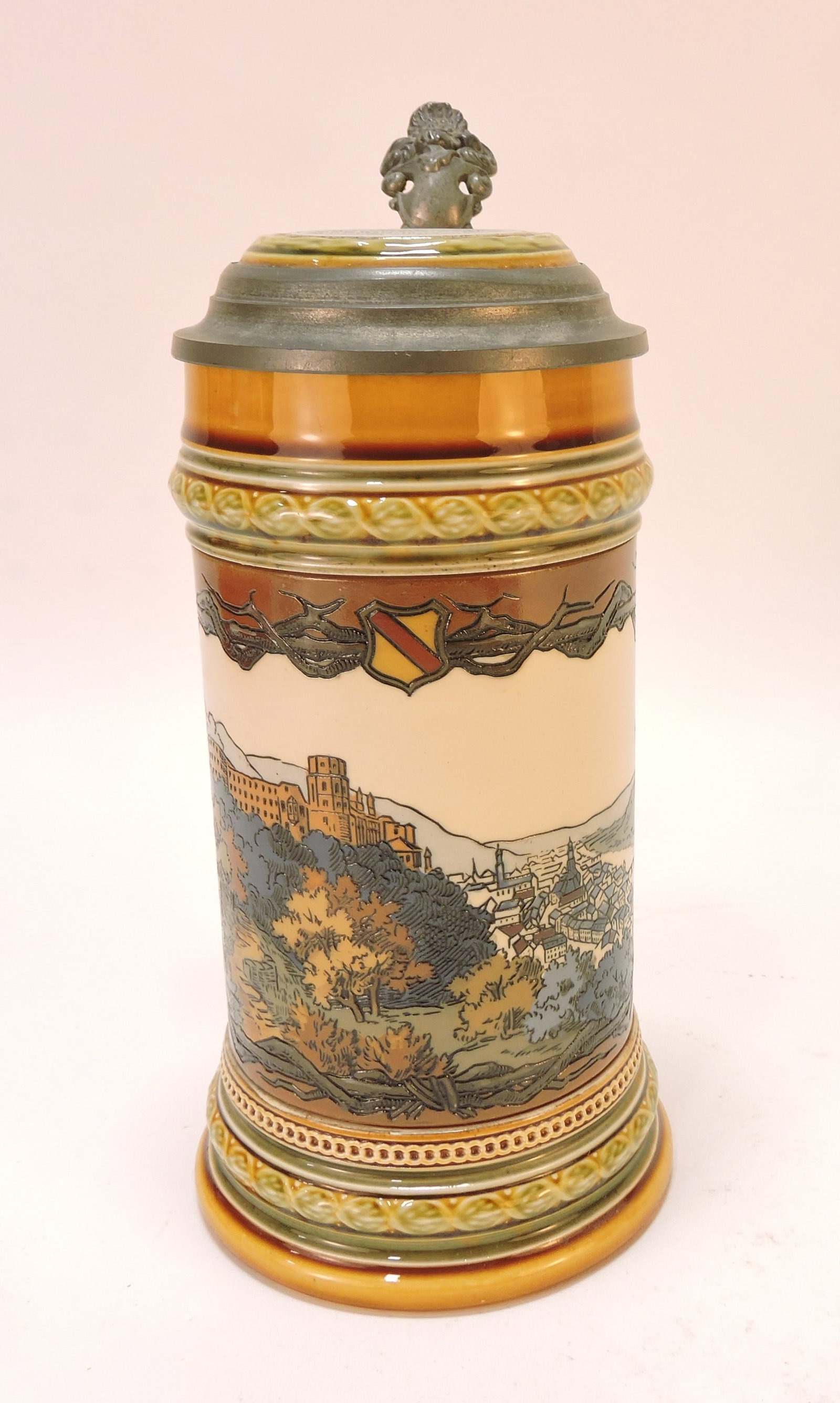 Mettlach #1675 stein, 1/2L, 8 3/4": .