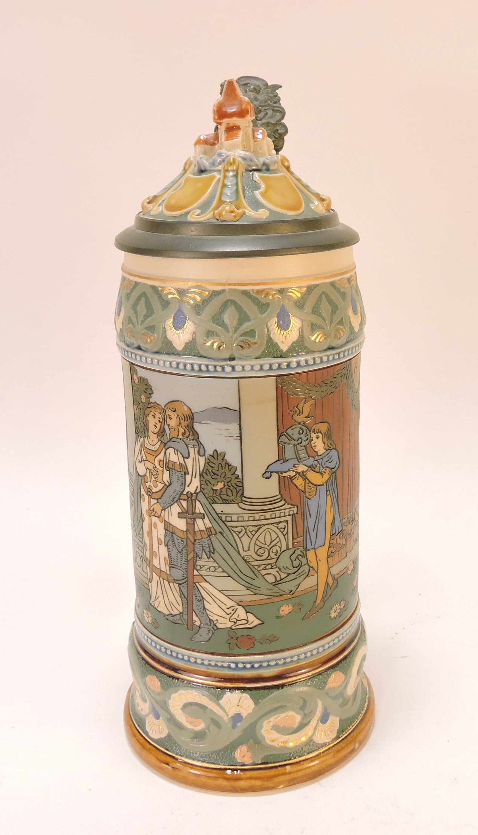 Mettlach stein #2891, 1L, 10": .
