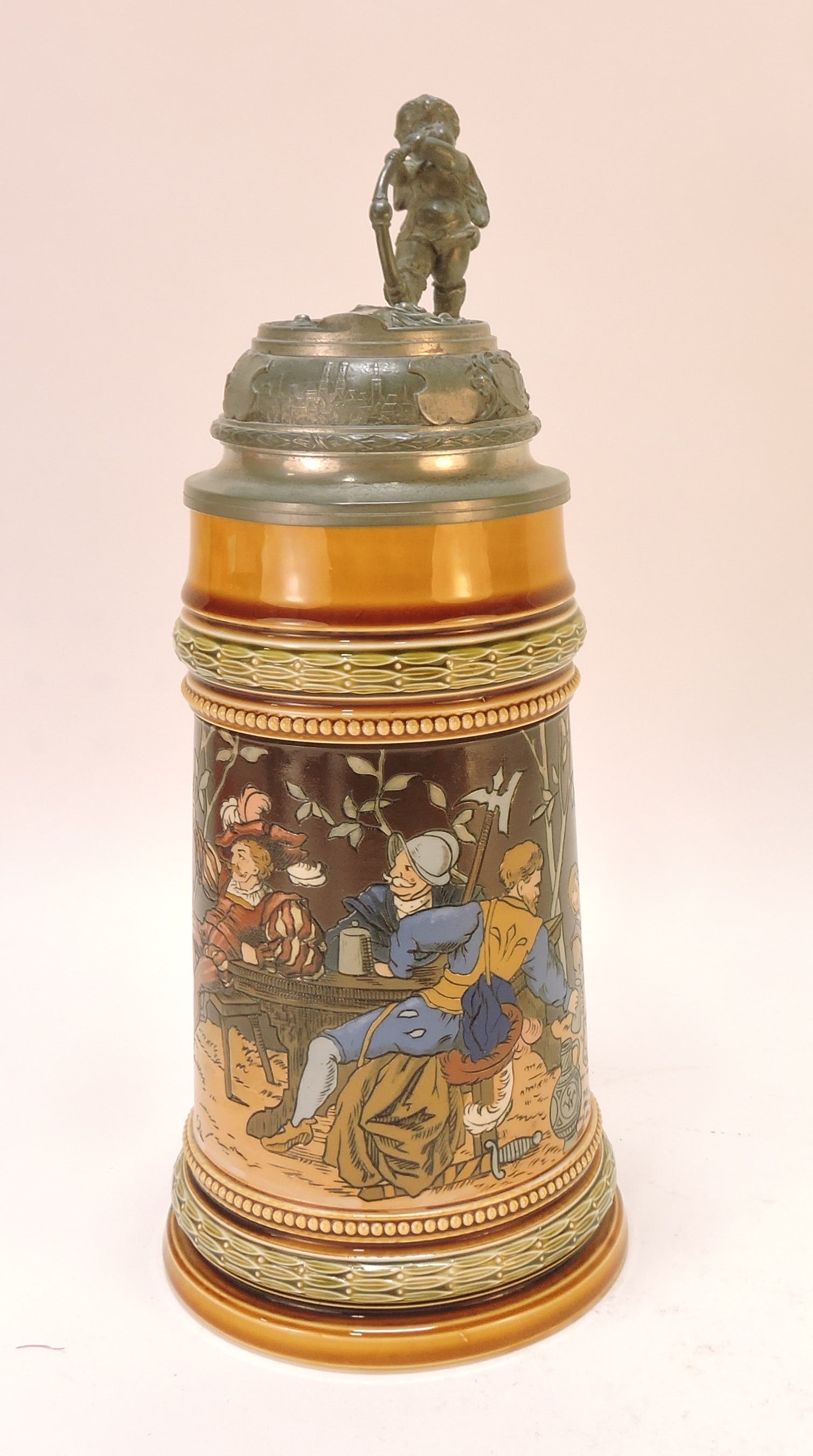 Mettlach stein #1527, 1L, 11 3/4": .