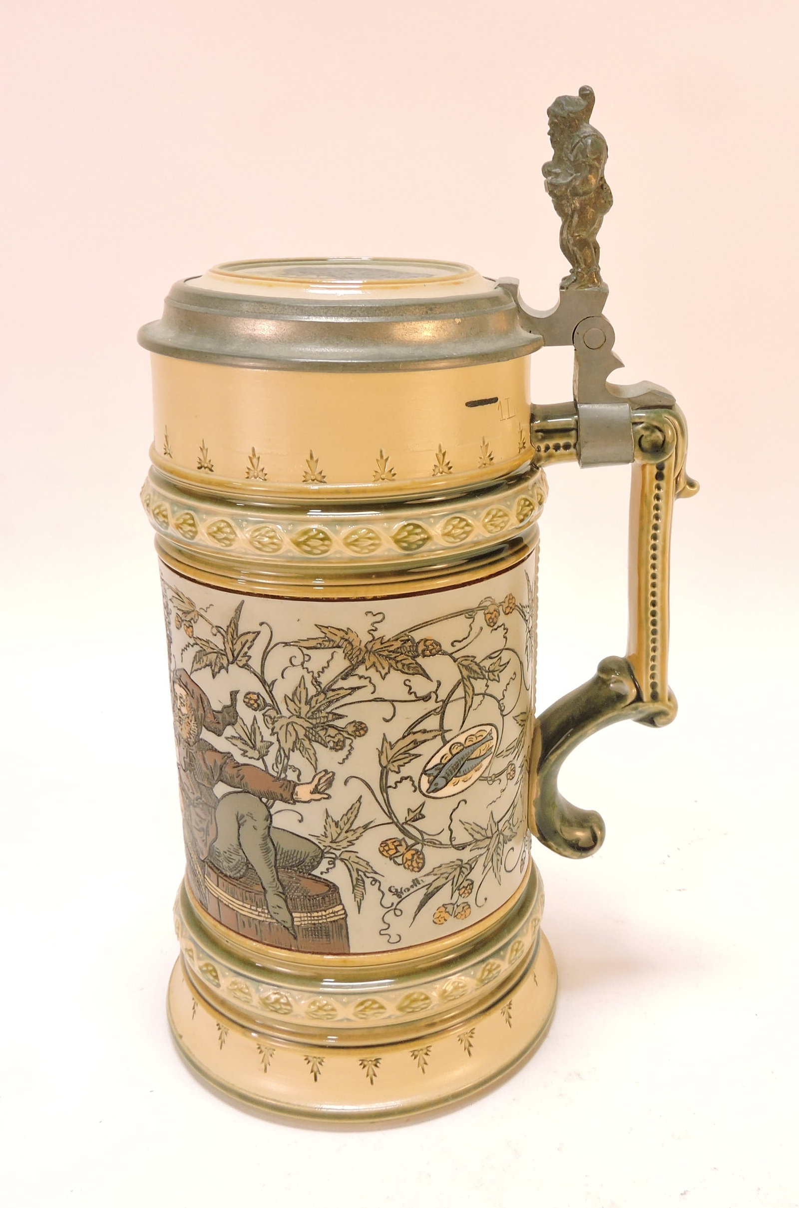 Mettlach stein #1053, 1L, 10" - 2
