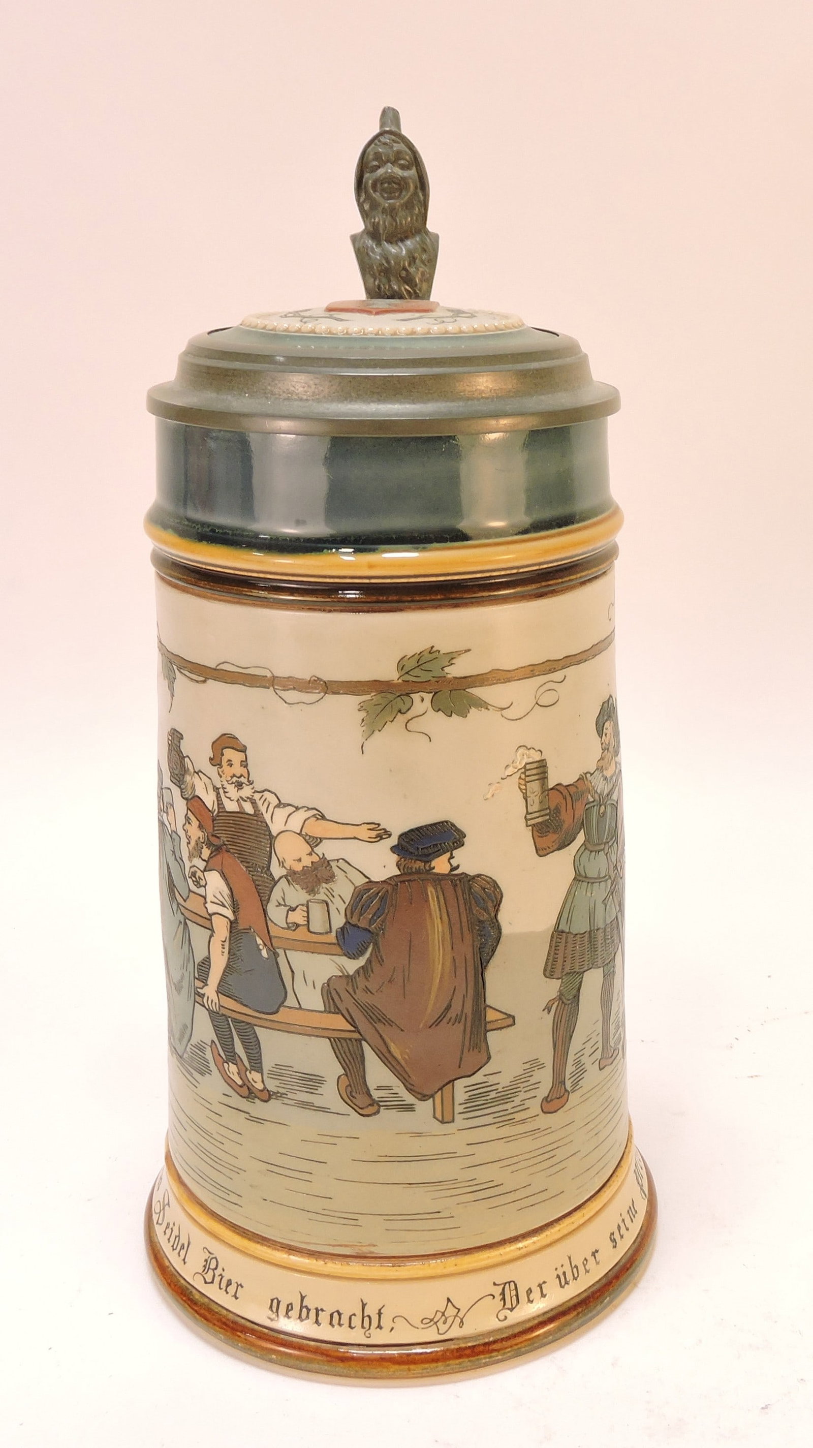 Mettlach stein #2028, 1L, 10": .