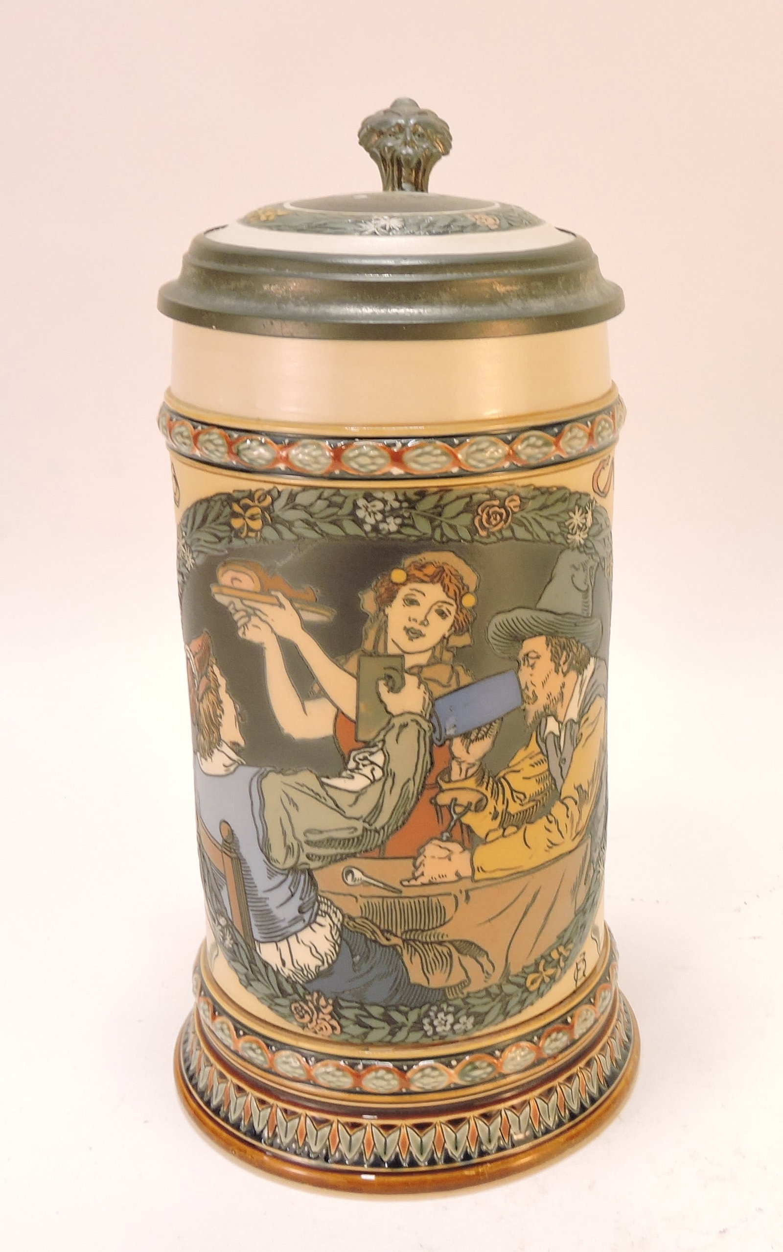 Mettlach stein #2716, 1", 9 1/2": .