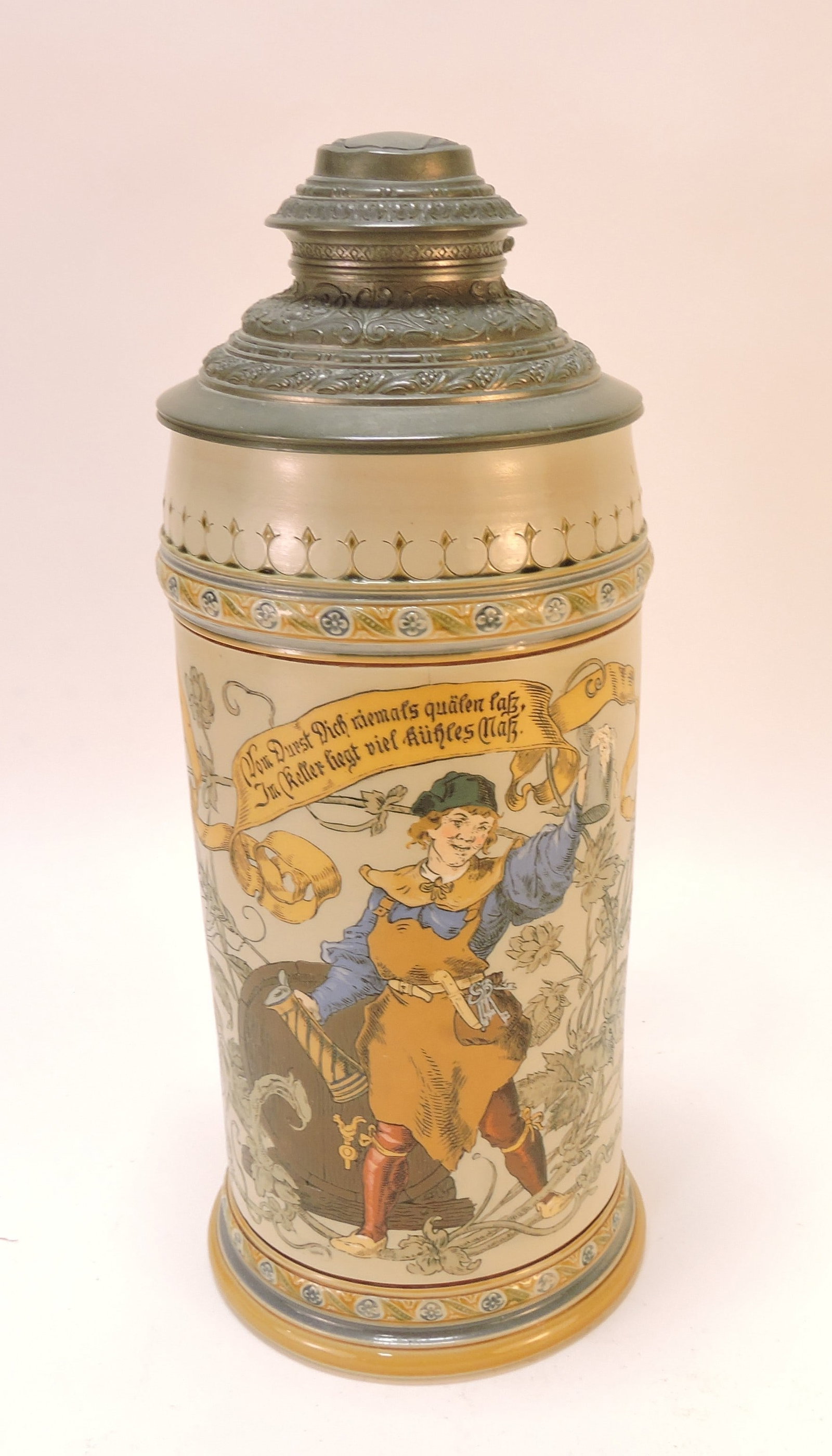 Mettlach stein #1941, 3L, 14": .